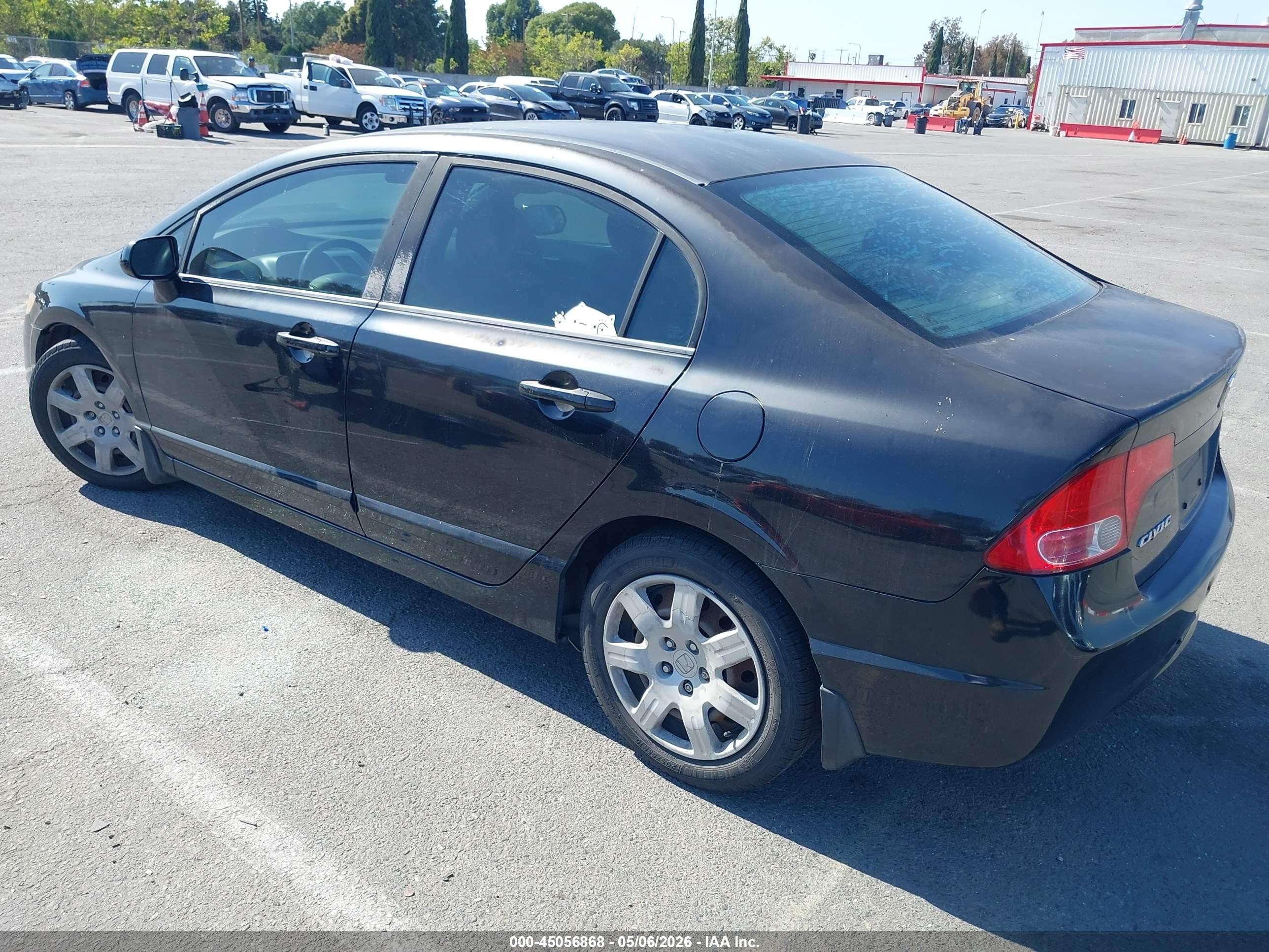 2007 Honda Civic Lx Black vin: 2HGFA165X7H304525
