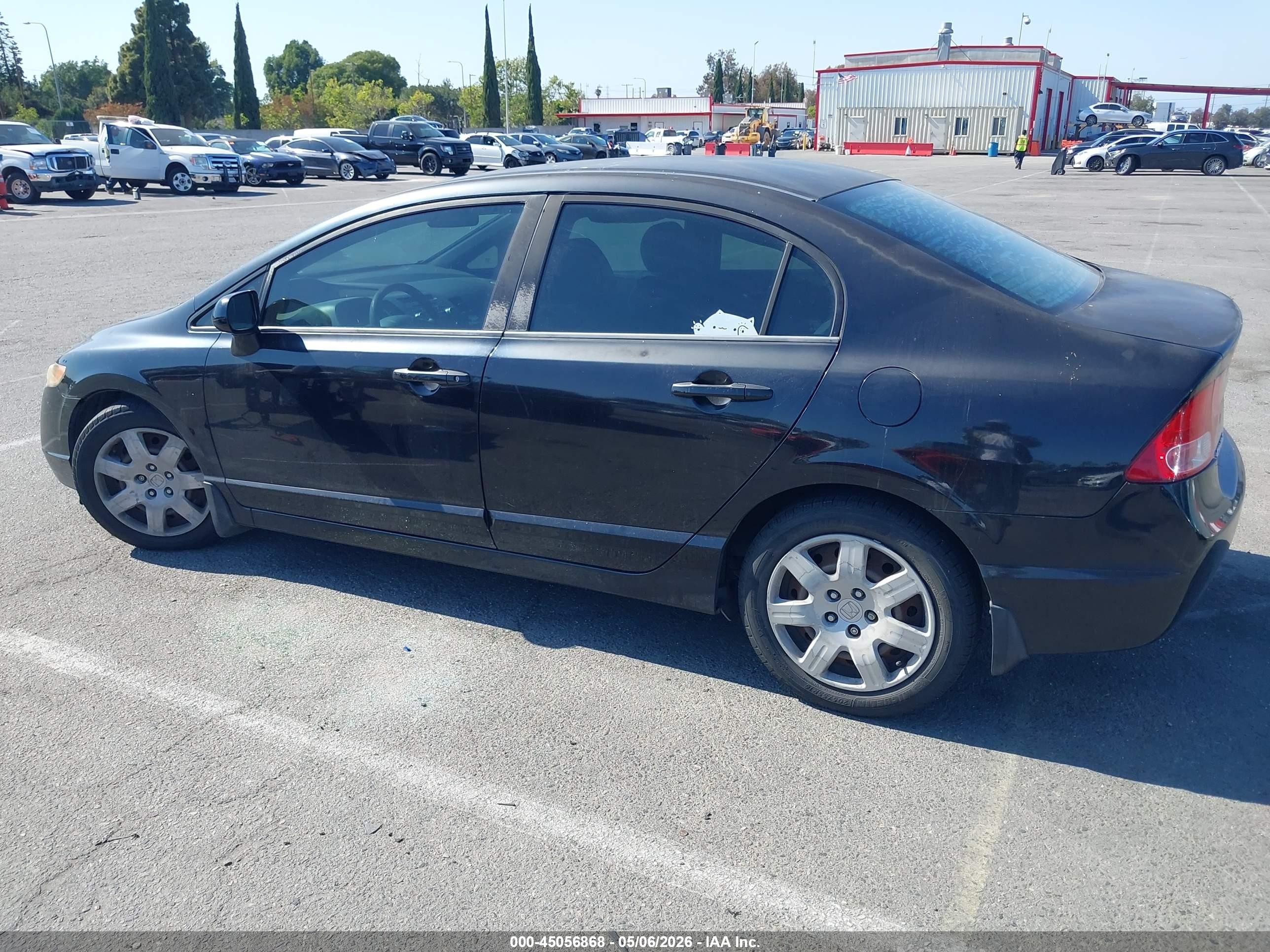 2007 Honda Civic Lx Black vin: 2HGFA165X7H304525