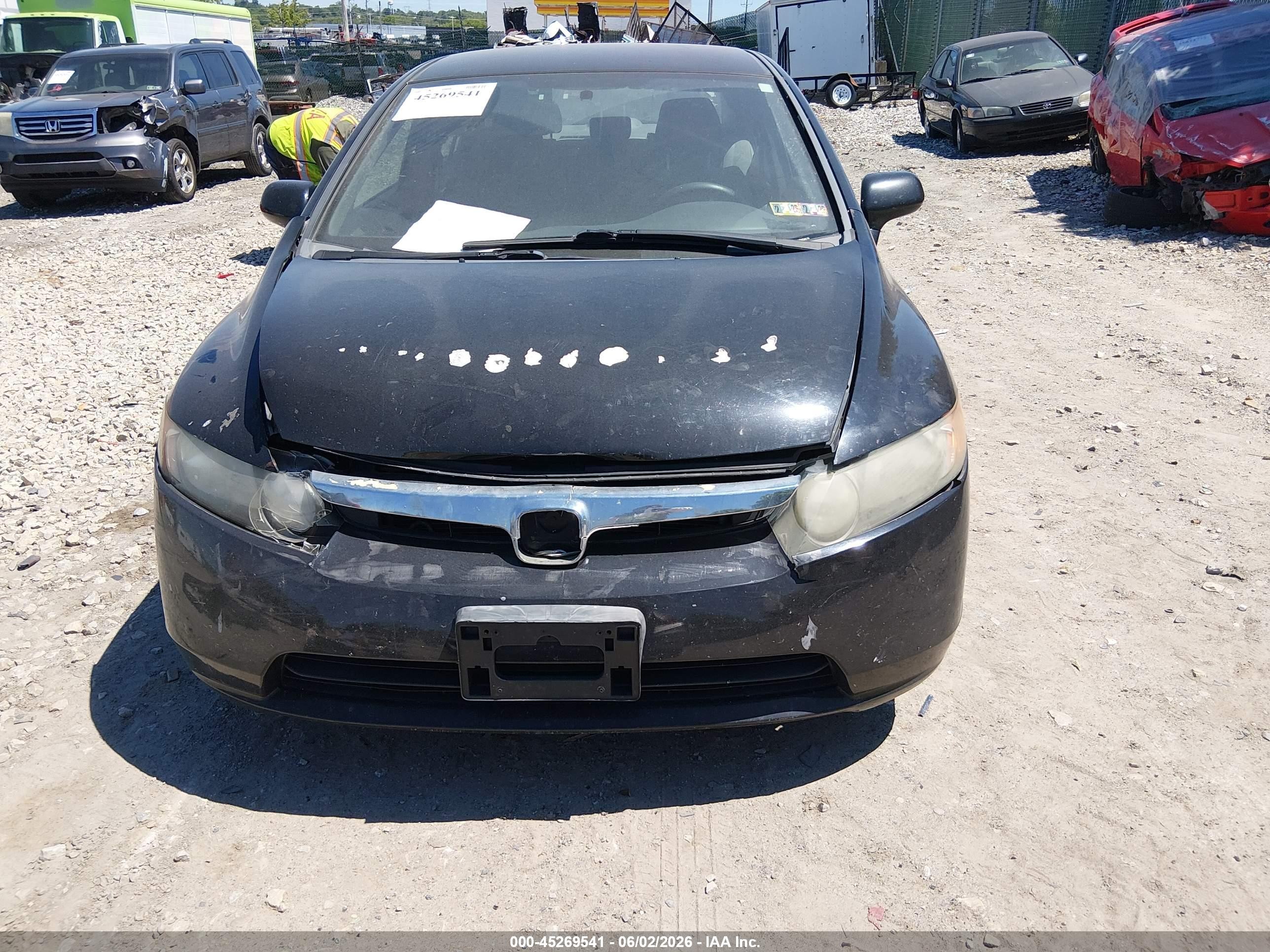 2007 Honda Civic Lx Черный vin: 2HGFA165X7H306467