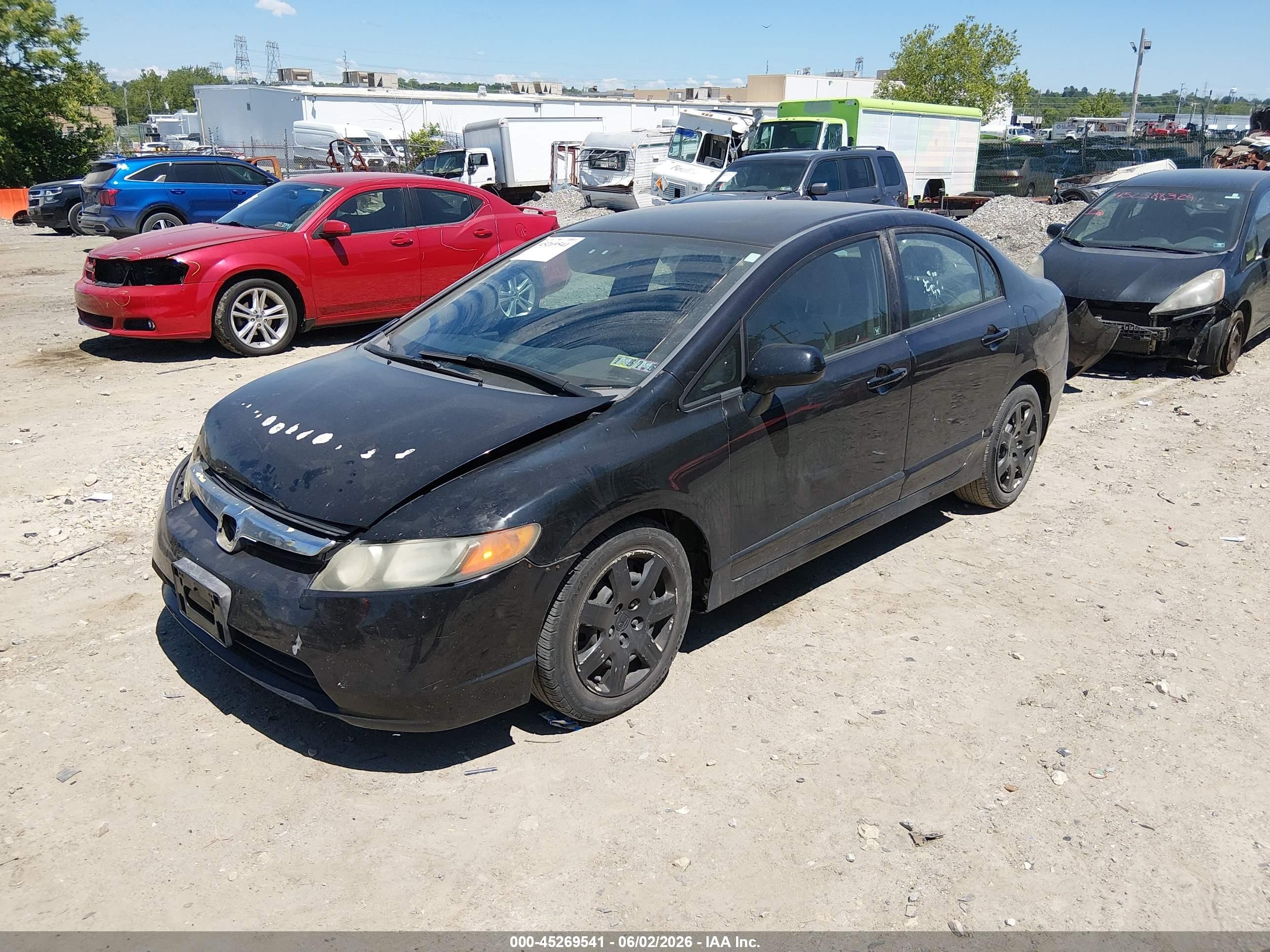 2007 Honda Civic Lx Черный vin: 2HGFA165X7H306467