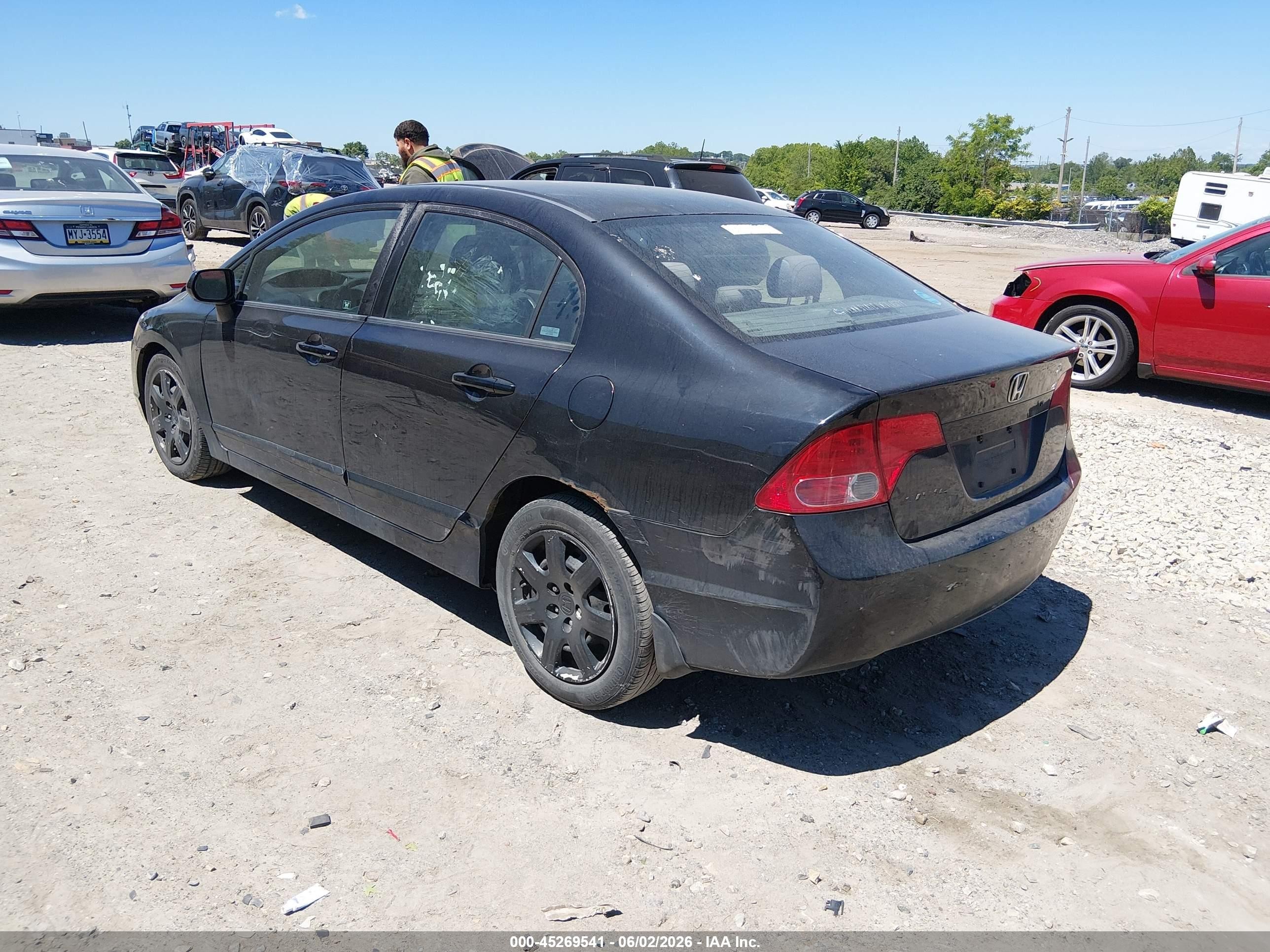 2007 Honda Civic Lx Черный vin: 2HGFA165X7H306467