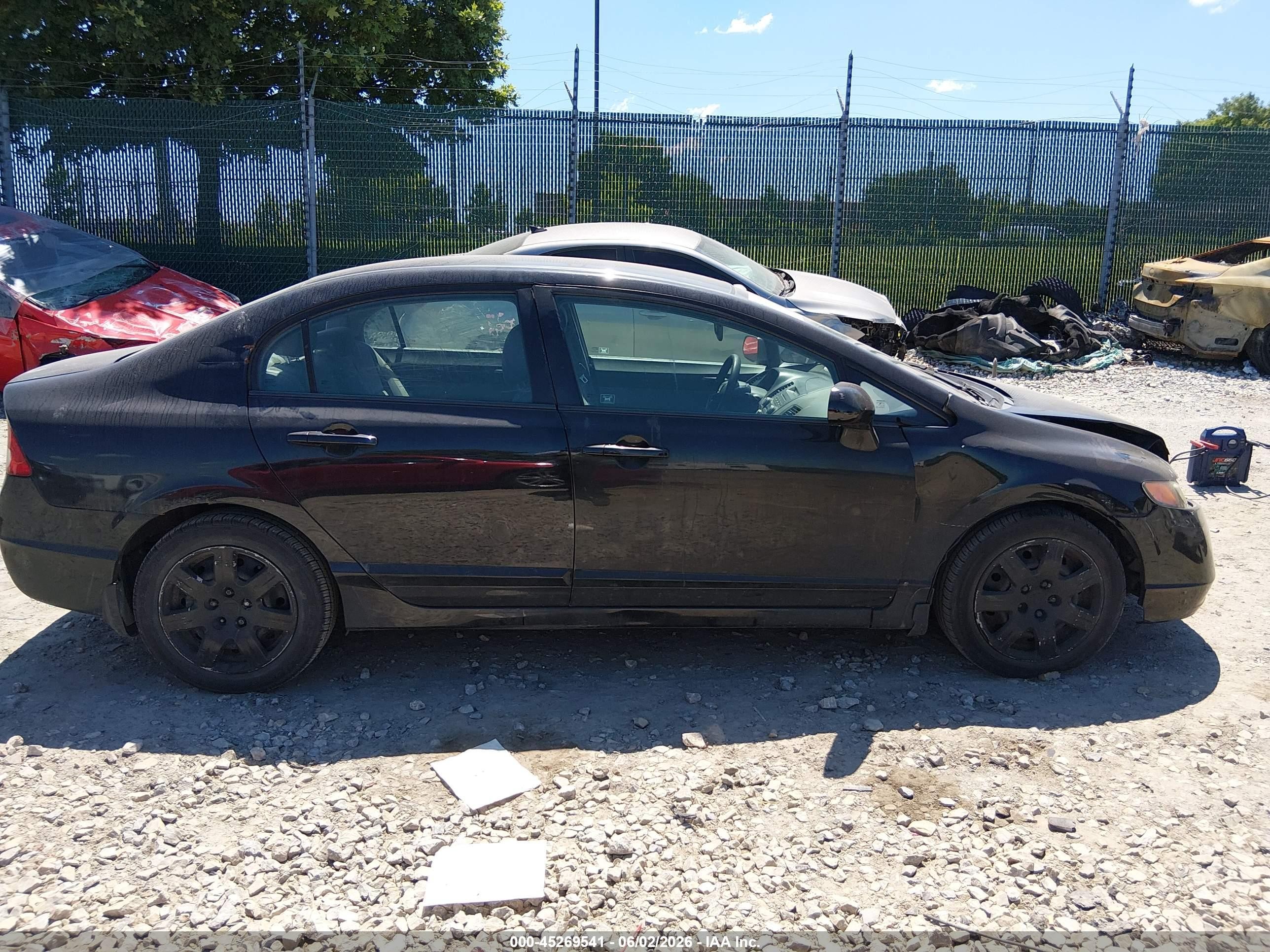 2007 Honda Civic Lx Черный vin: 2HGFA165X7H306467