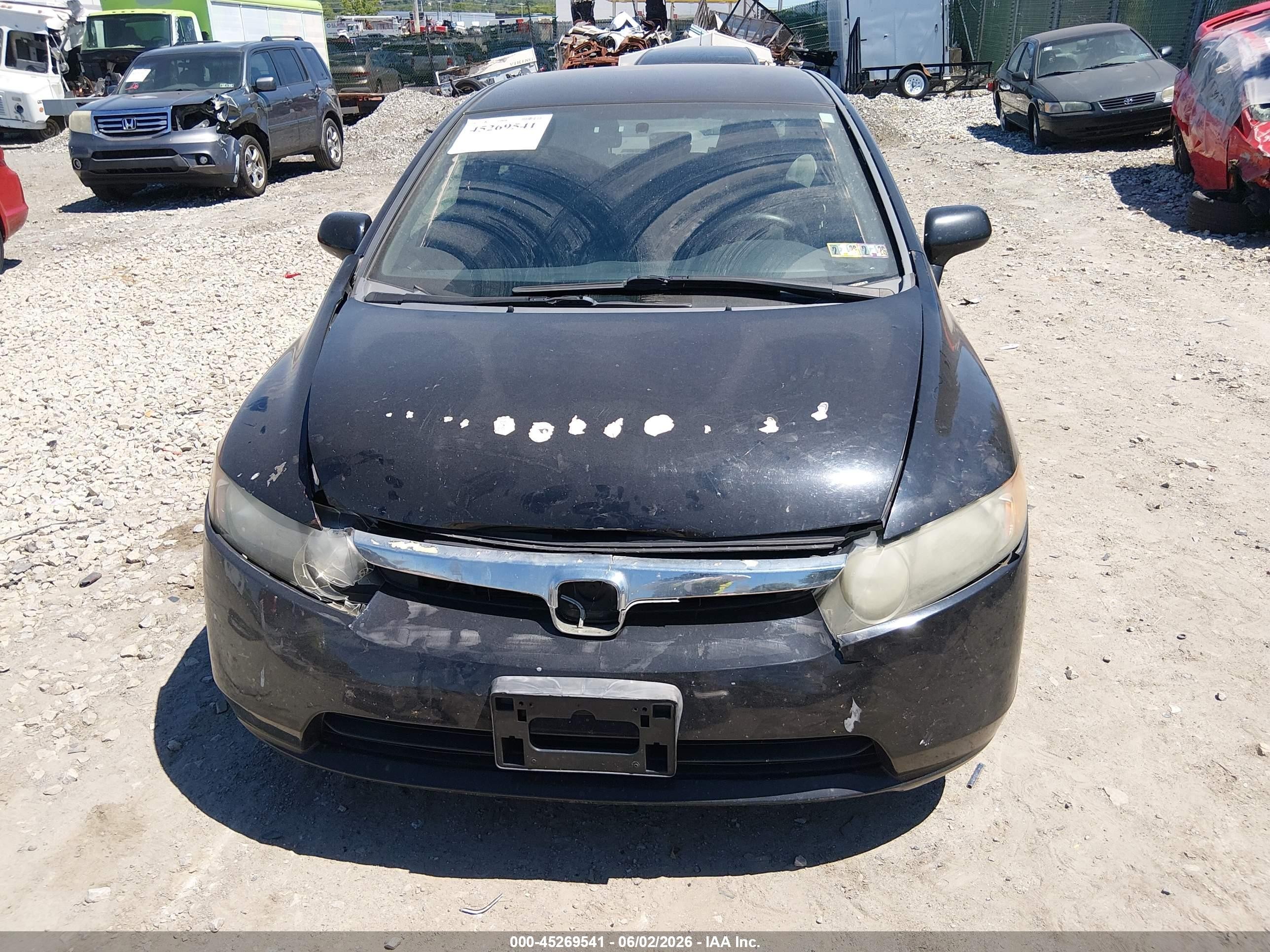 2007 Honda Civic Lx Черный vin: 2HGFA165X7H306467