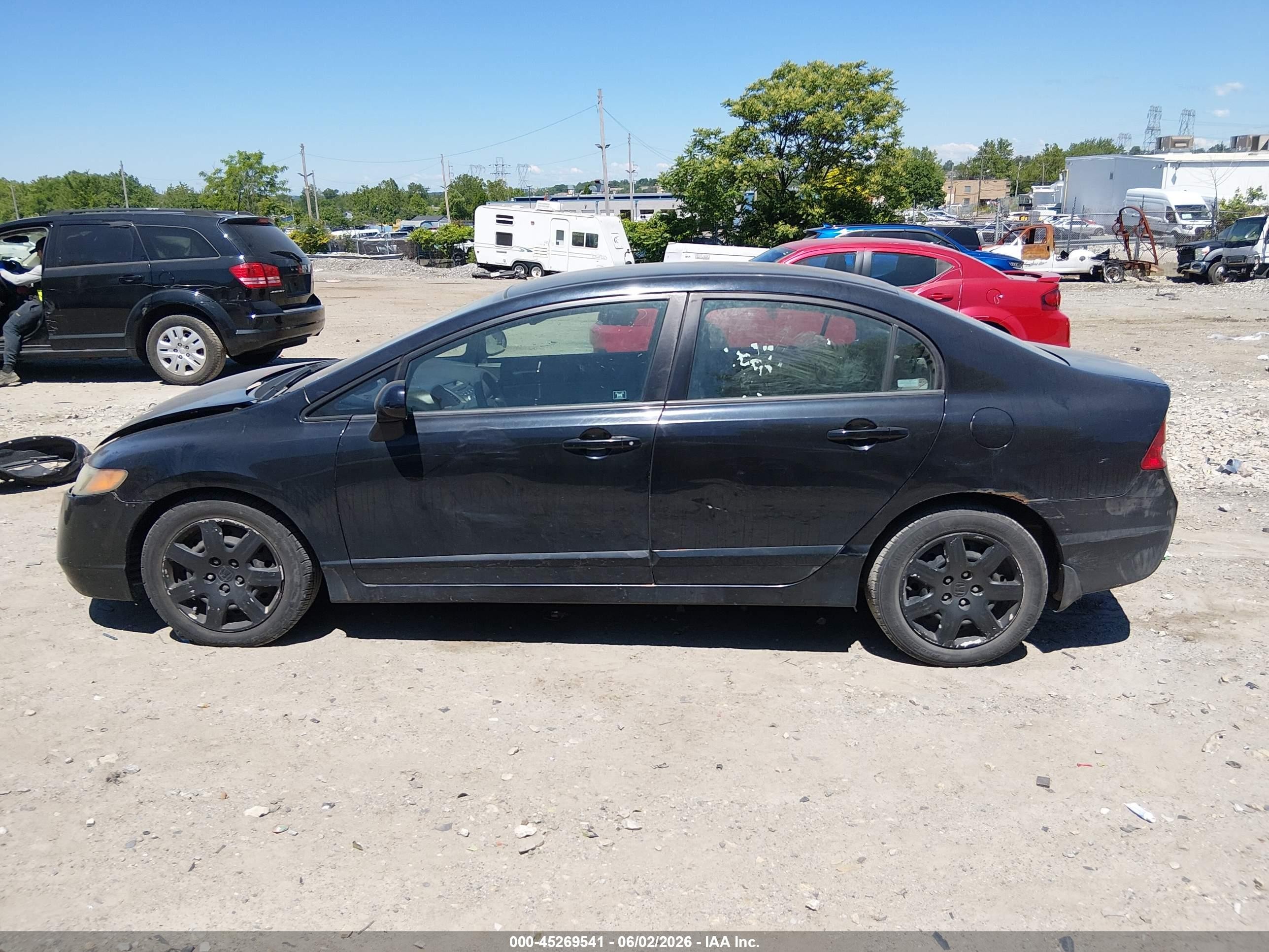 2007 Honda Civic Lx Черный vin: 2HGFA165X7H306467