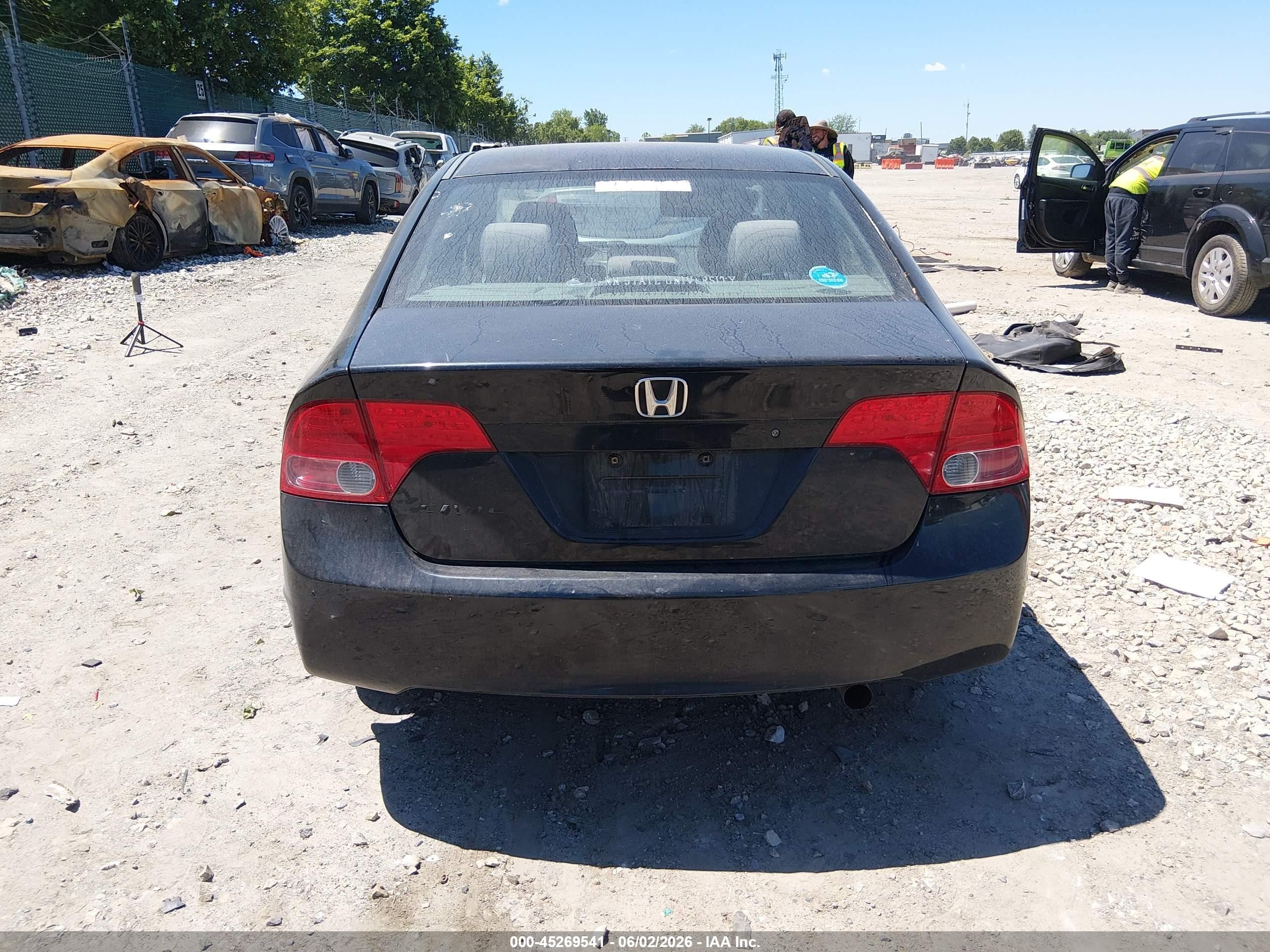 2007 Honda Civic Lx Черный vin: 2HGFA165X7H306467