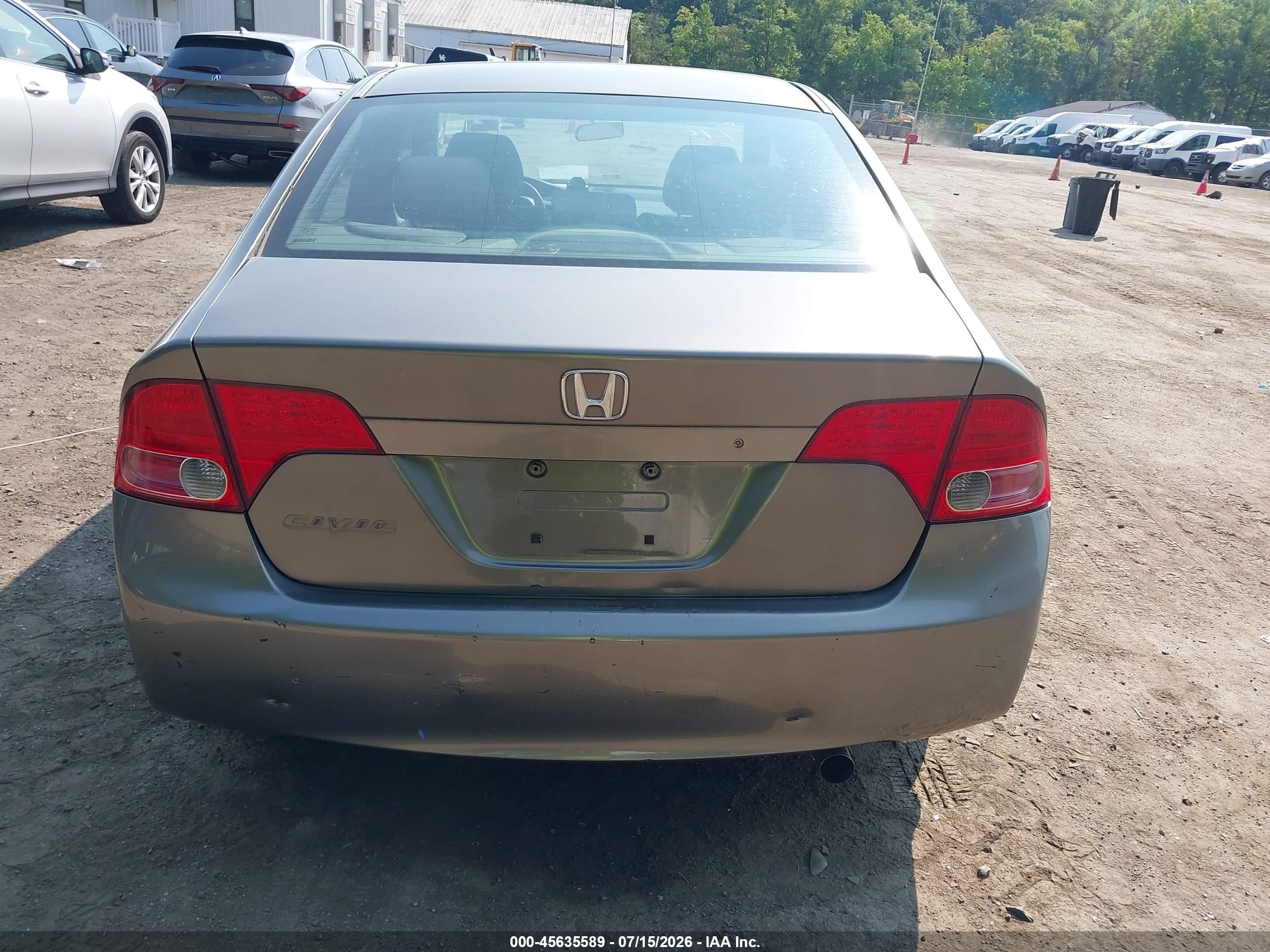 2007 Honda Civic Lx Gray vin: 2HGFA165X7H315329