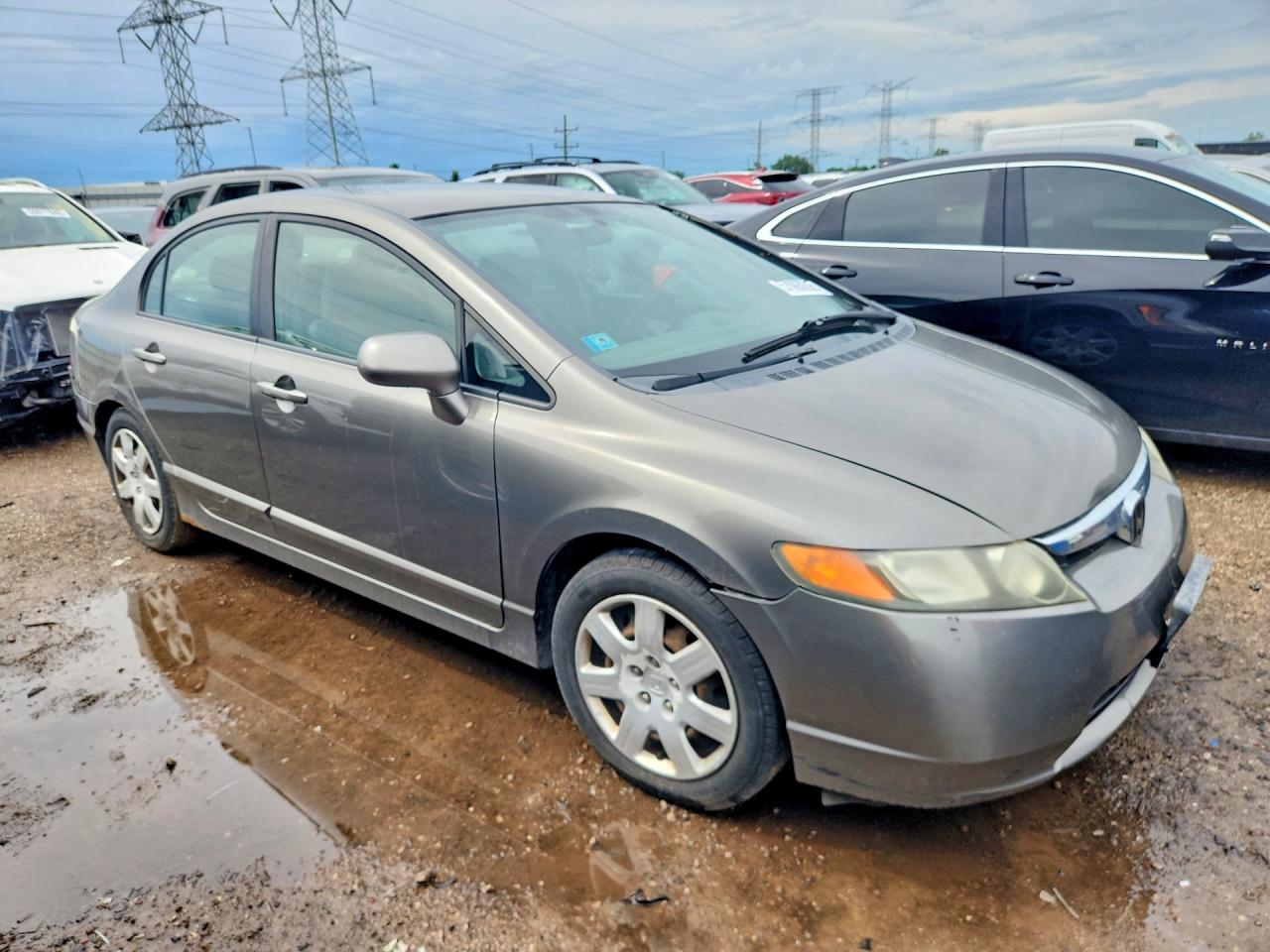 2007 Honda Civic Lx Gray vin: 2HGFA165X7H316125