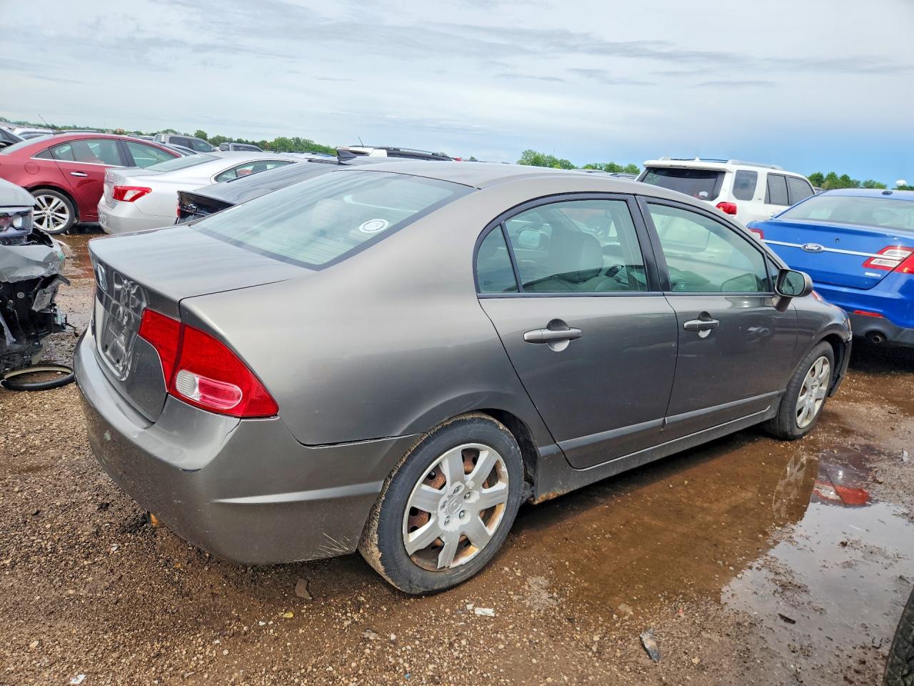 2007 Honda Civic Lx Gray vin: 2HGFA165X7H316125