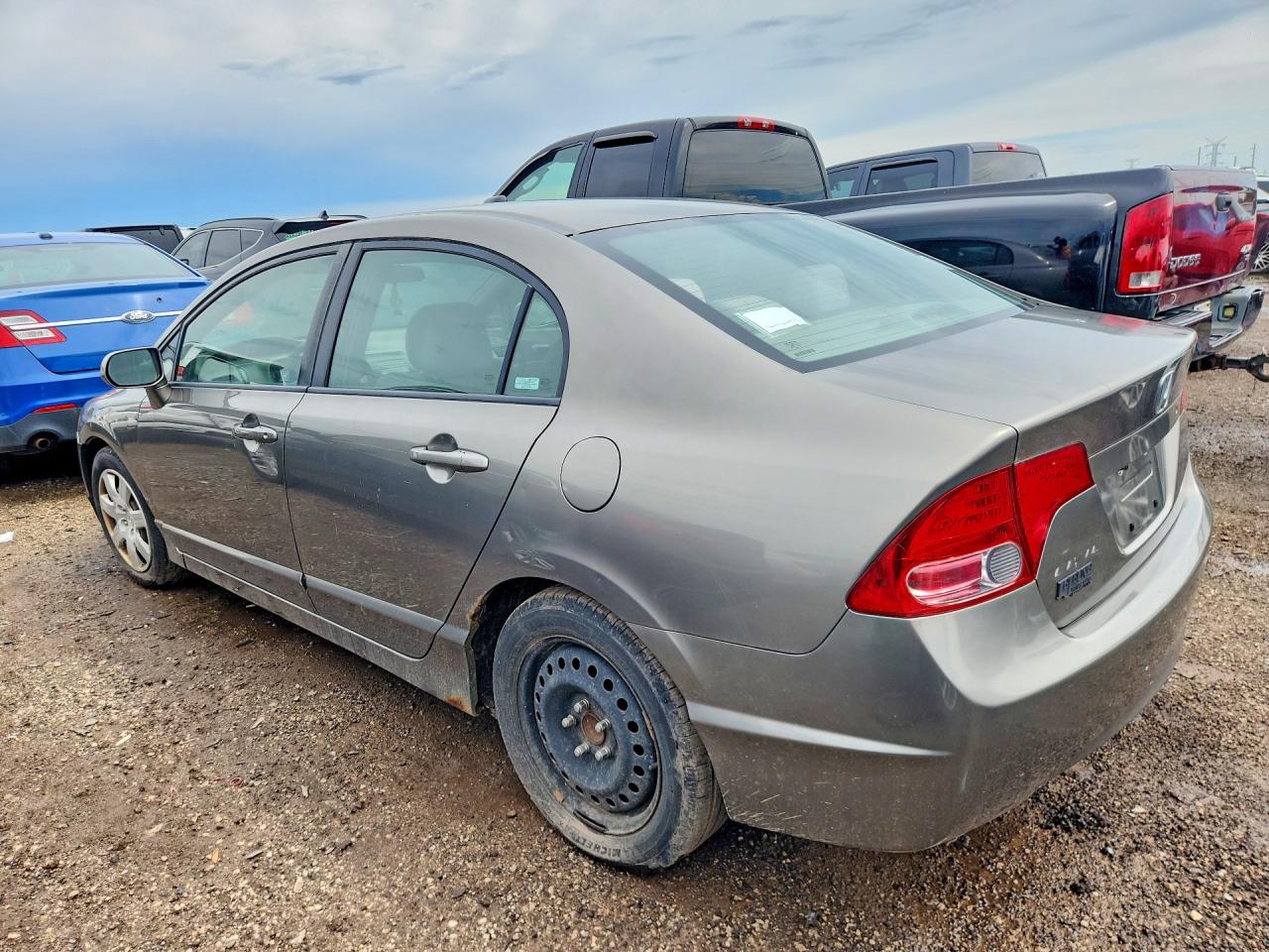2007 Honda Civic Lx Gray vin: 2HGFA165X7H316125