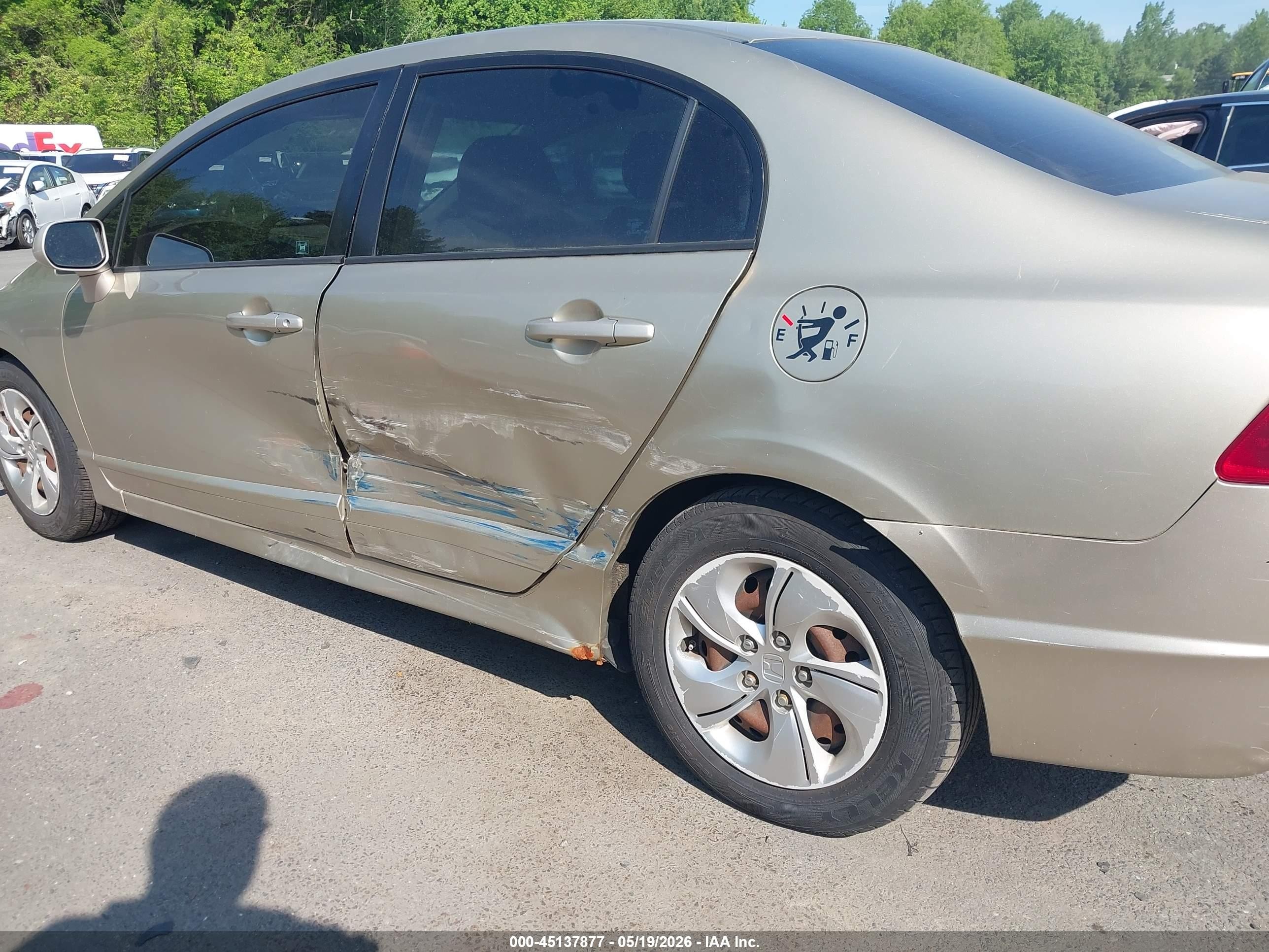 2007 Honda Civic Lx Beige vin: 2HGFA165X7H501744