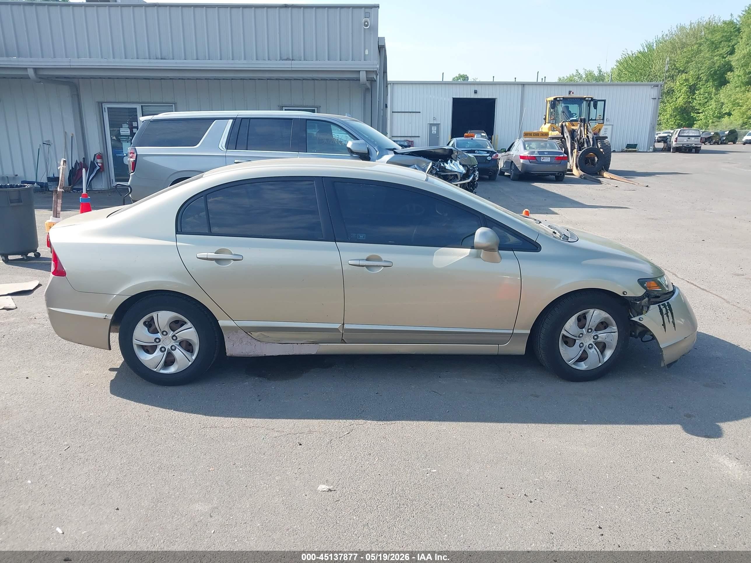 2007 Honda Civic Lx Beige vin: 2HGFA165X7H501744