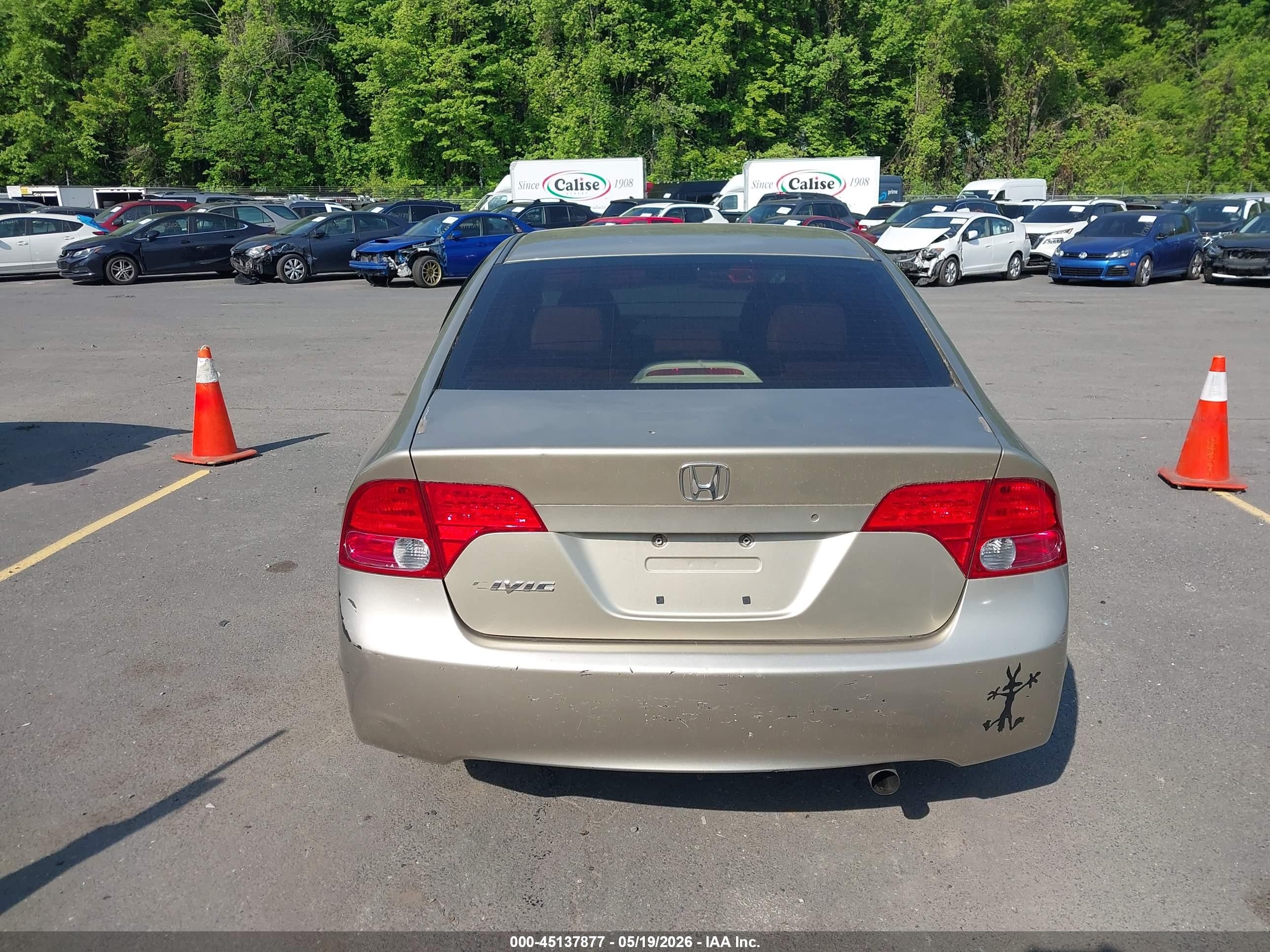 2007 Honda Civic Lx Beige vin: 2HGFA165X7H501744