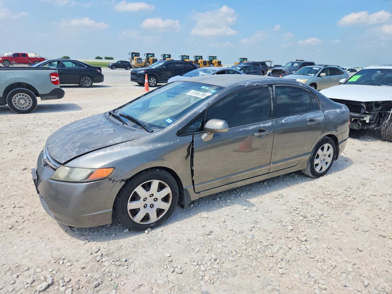 2007 Honda Civic Lx Gray vin: 2HGFA165X7H507074