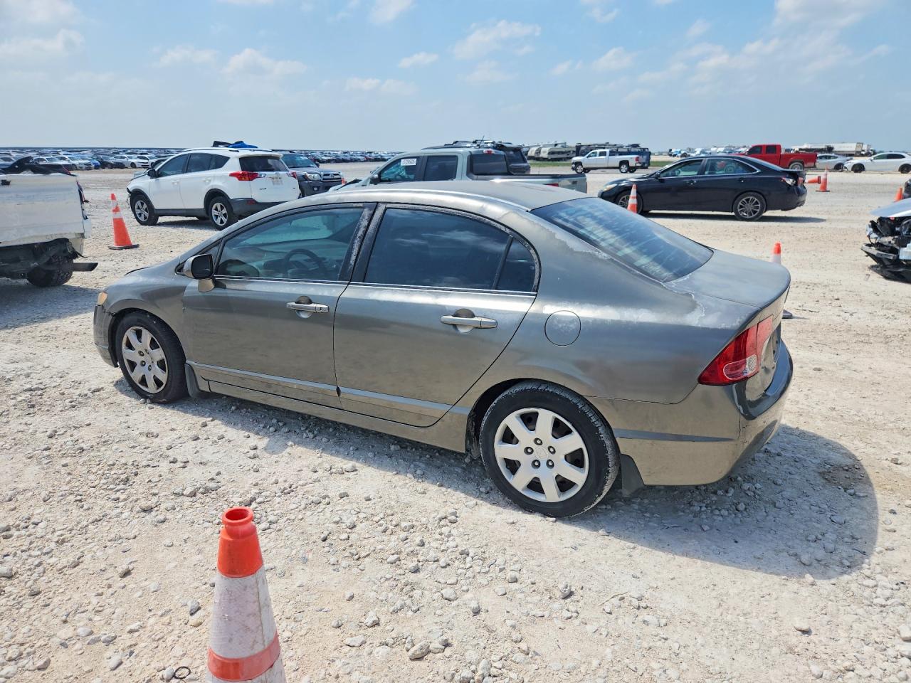 2007 Honda Civic Lx Gray vin: 2HGFA165X7H507074