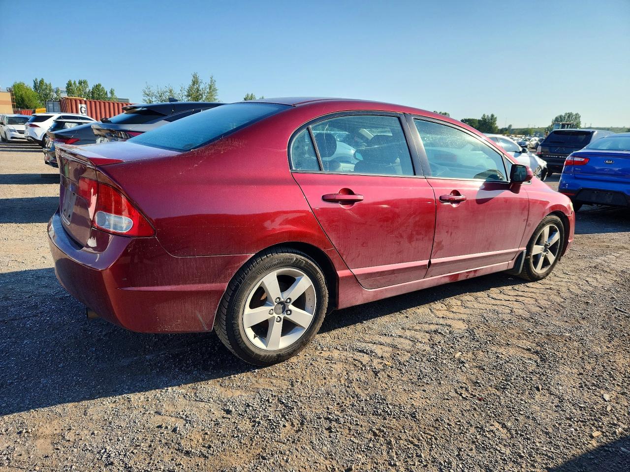 2008 Honda Civic Lx Burgundy vin: 2HGFA165X8H003562