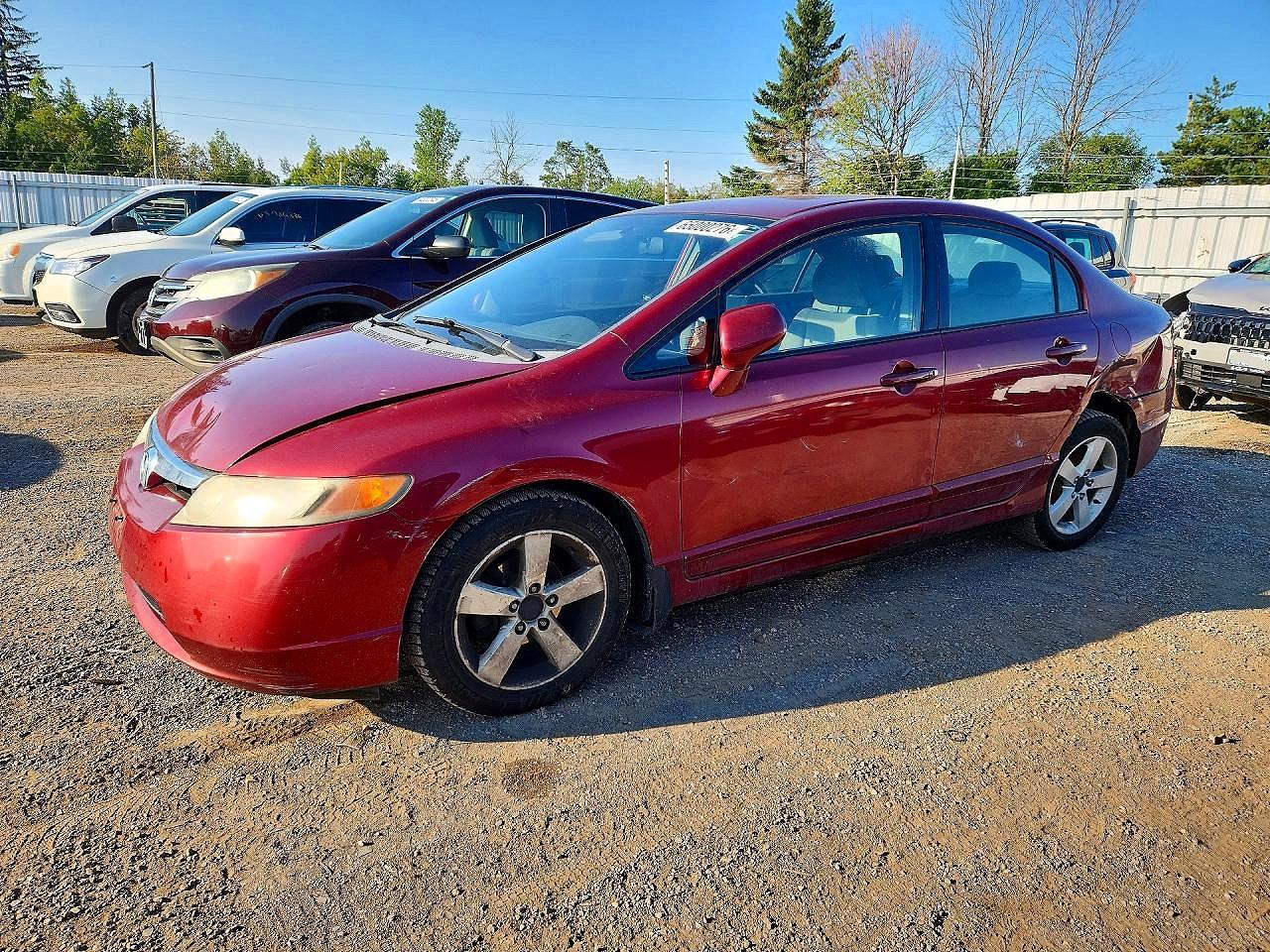 2008 Honda Civic Lx Burgundy vin: 2HGFA165X8H003562