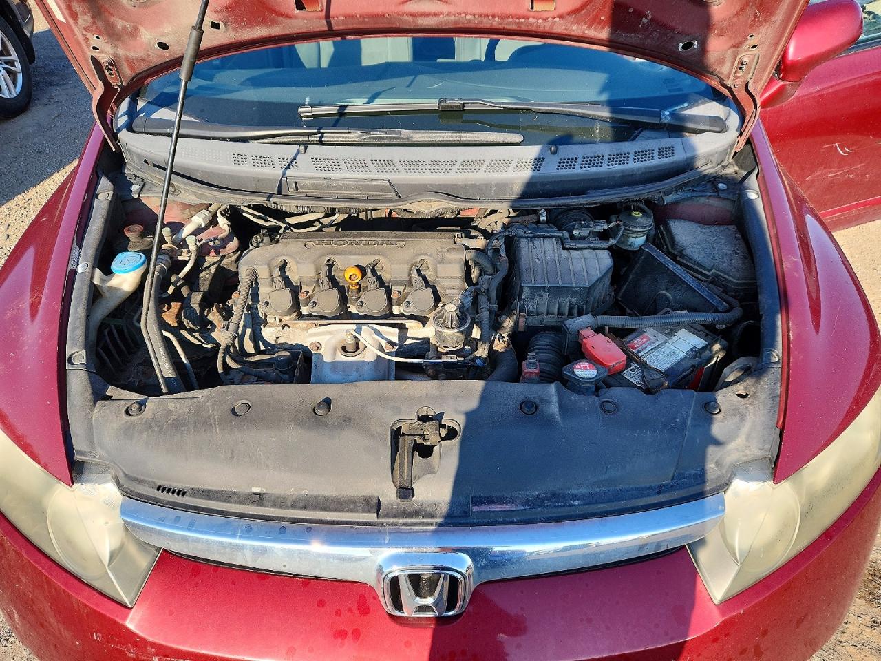 2008 Honda Civic Lx Burgundy vin: 2HGFA165X8H003562
