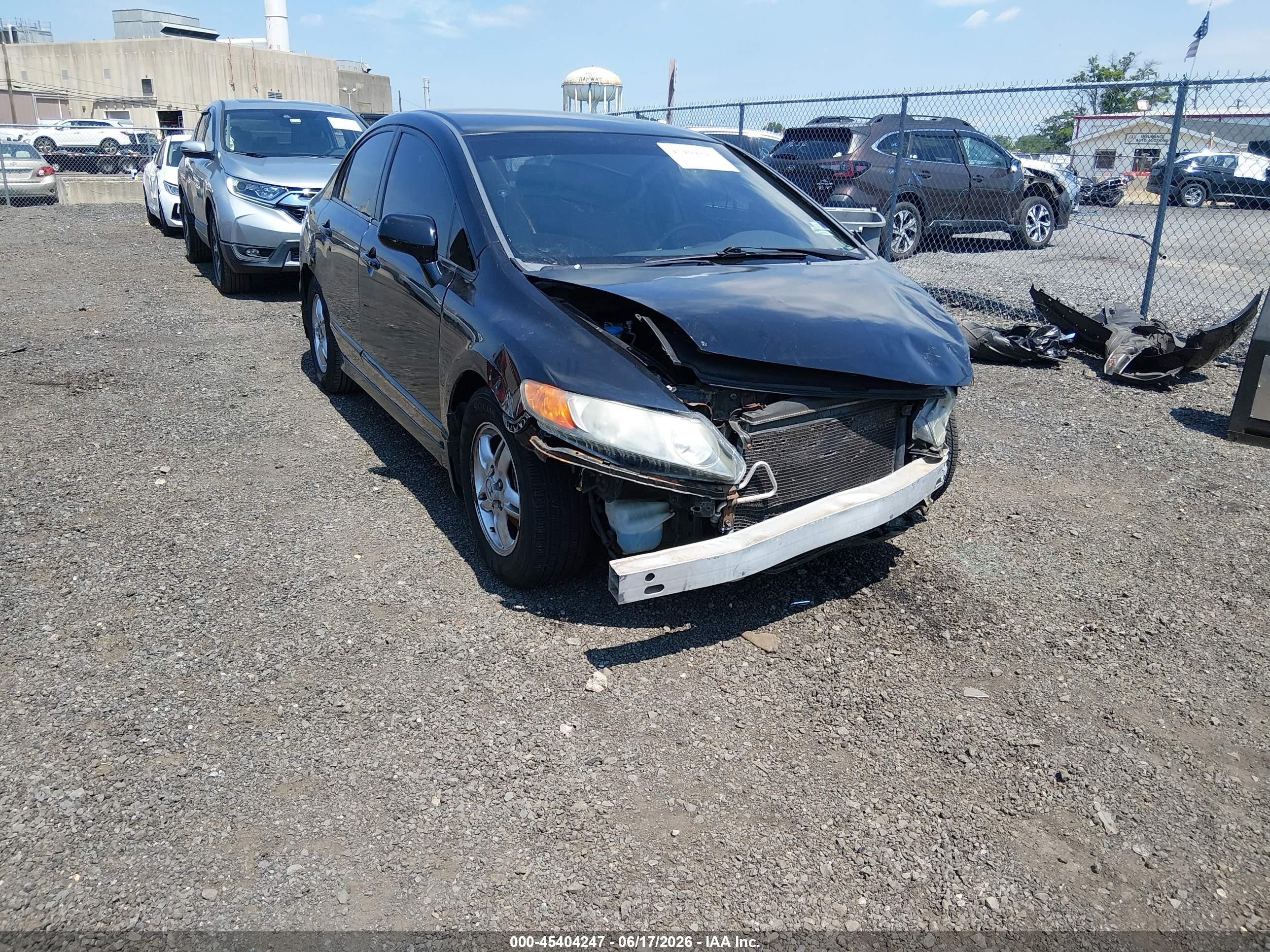 2008 Honda Civic Lx Black vin: 2HGFA165X8H314814