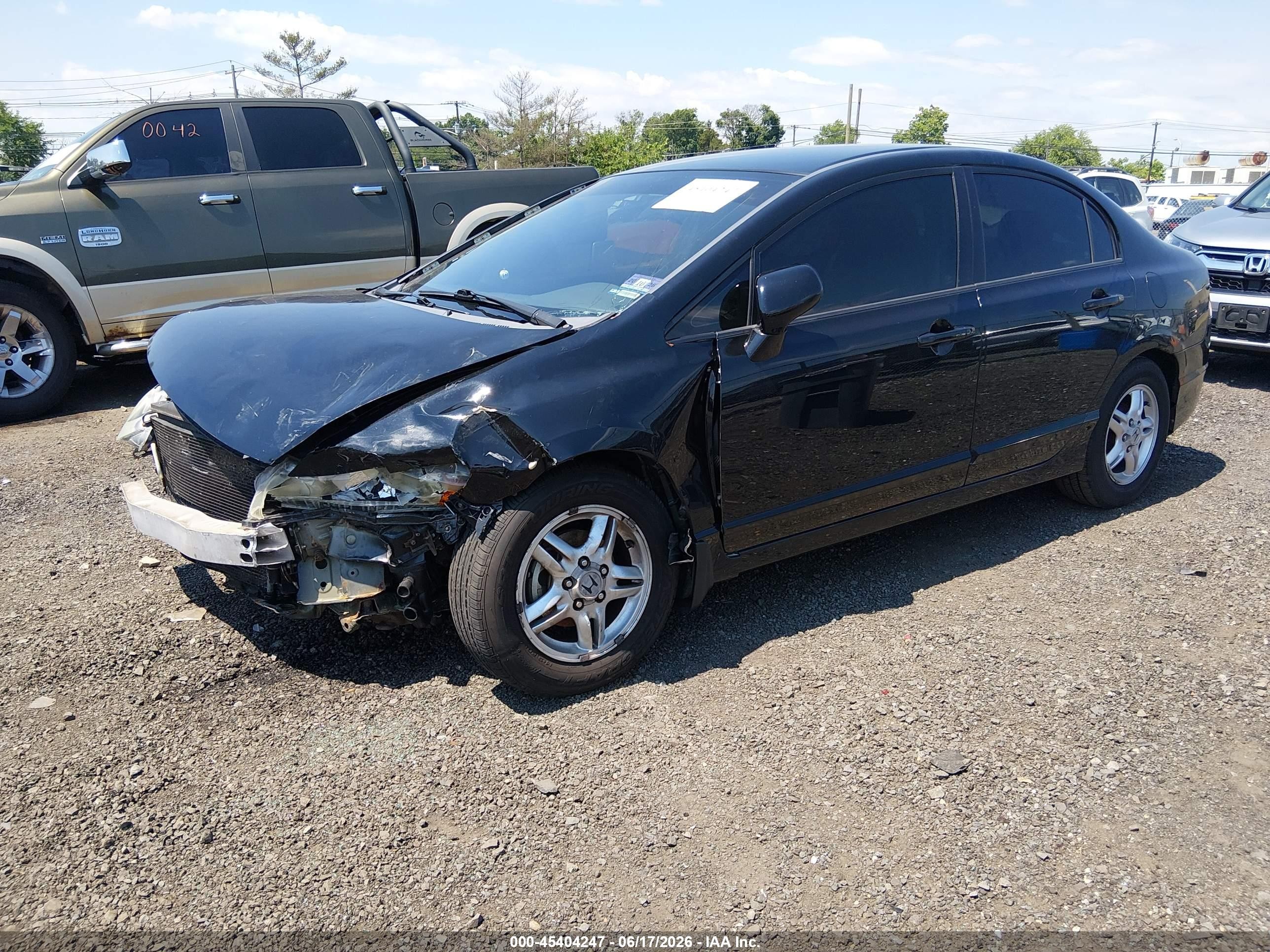 2008 Honda Civic Lx Black vin: 2HGFA165X8H314814