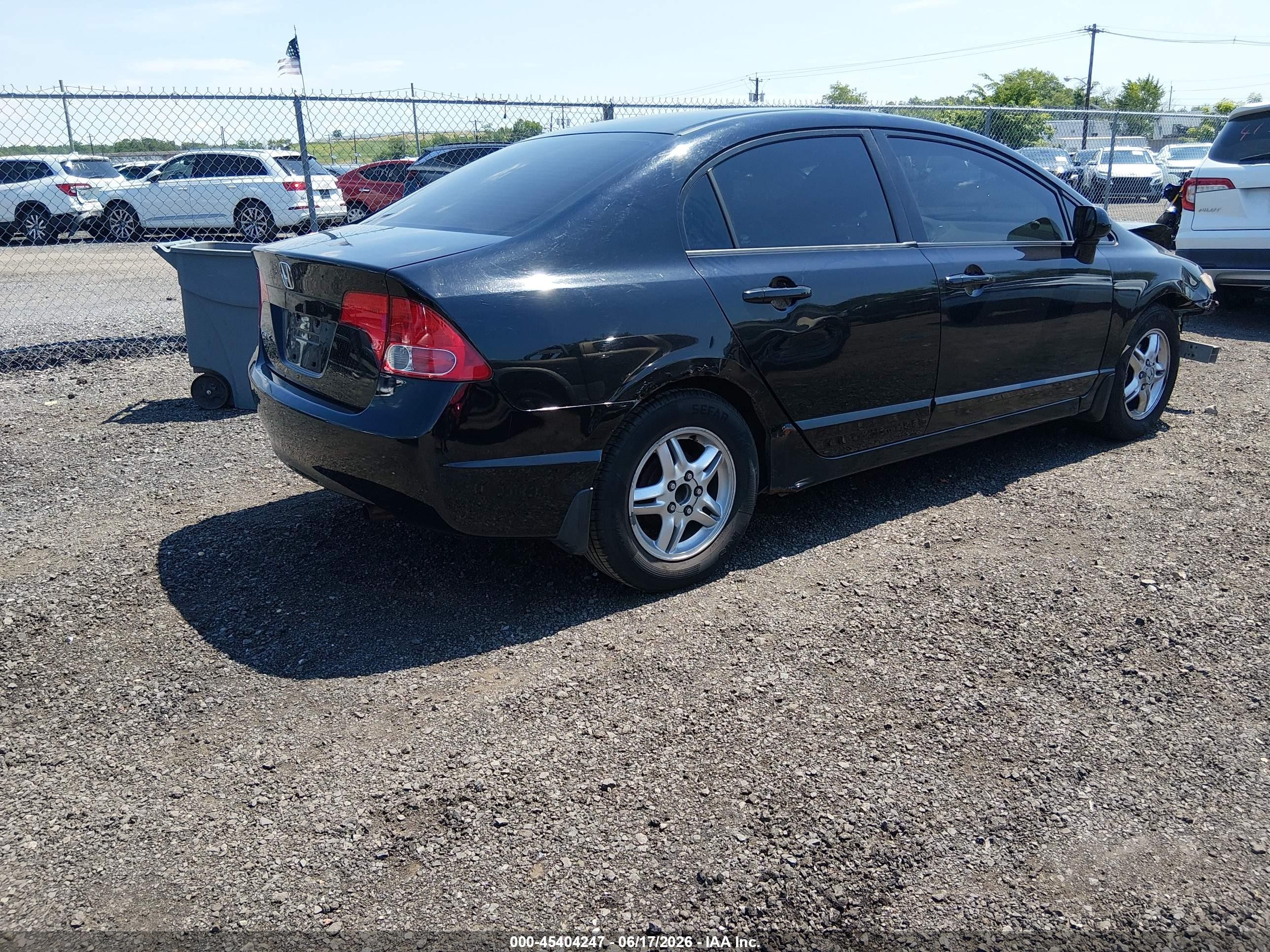 2008 Honda Civic Lx Black vin: 2HGFA165X8H314814