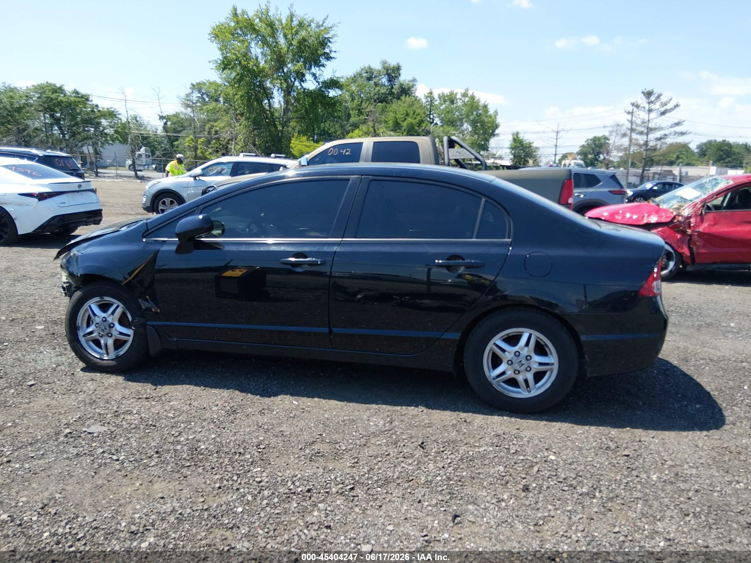 2008 Honda Civic Lx Black vin: 2HGFA165X8H314814