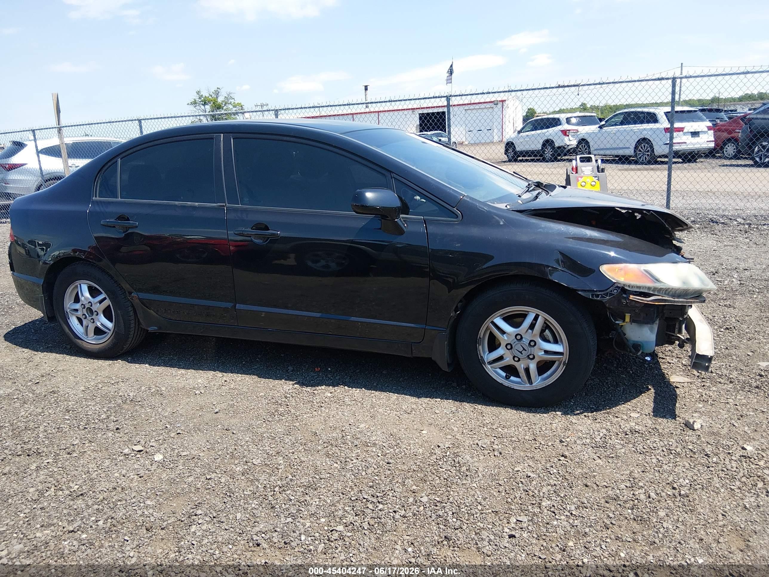 2008 Honda Civic Lx Black vin: 2HGFA165X8H314814