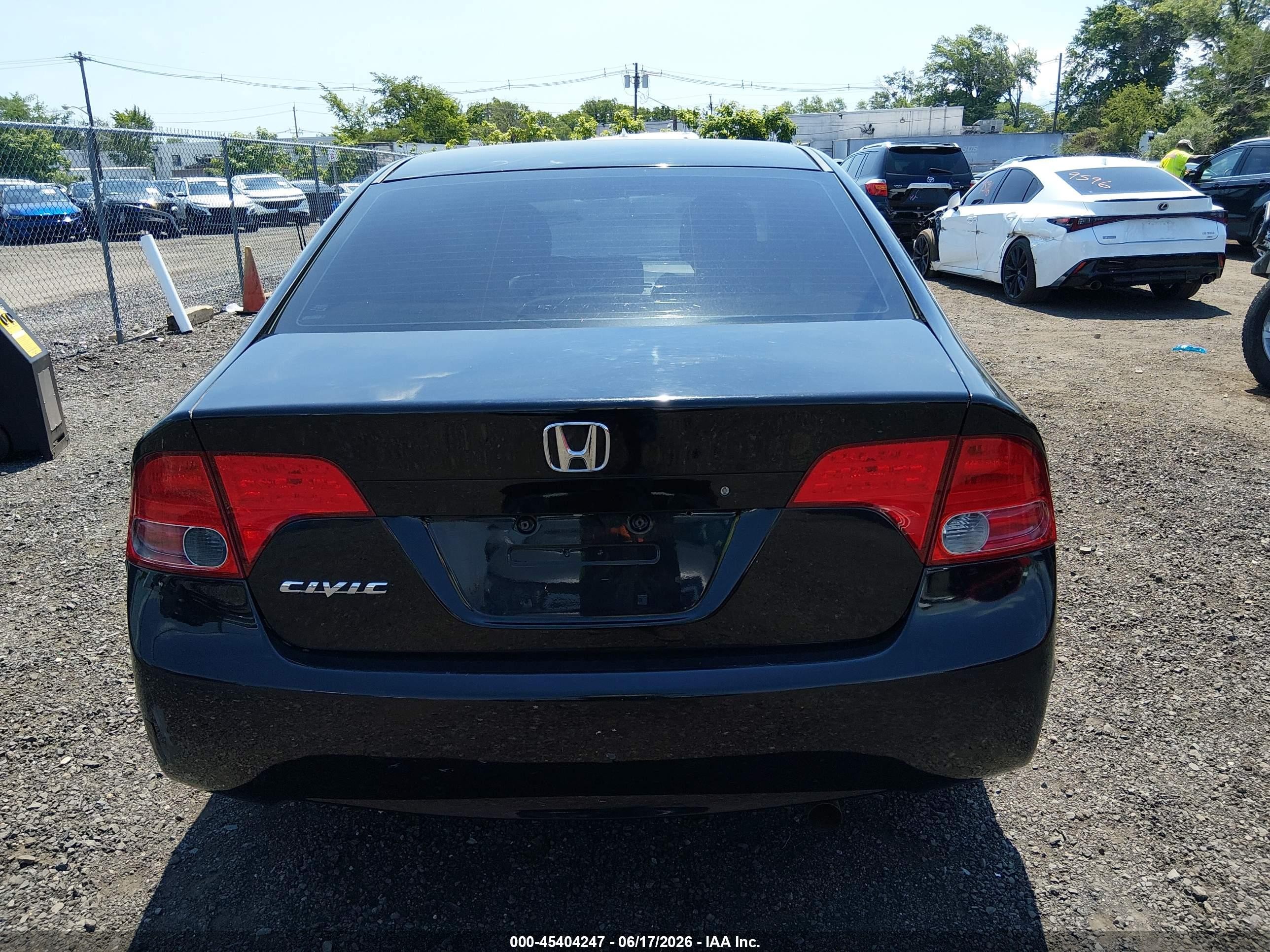 2008 Honda Civic Lx Black vin: 2HGFA165X8H314814