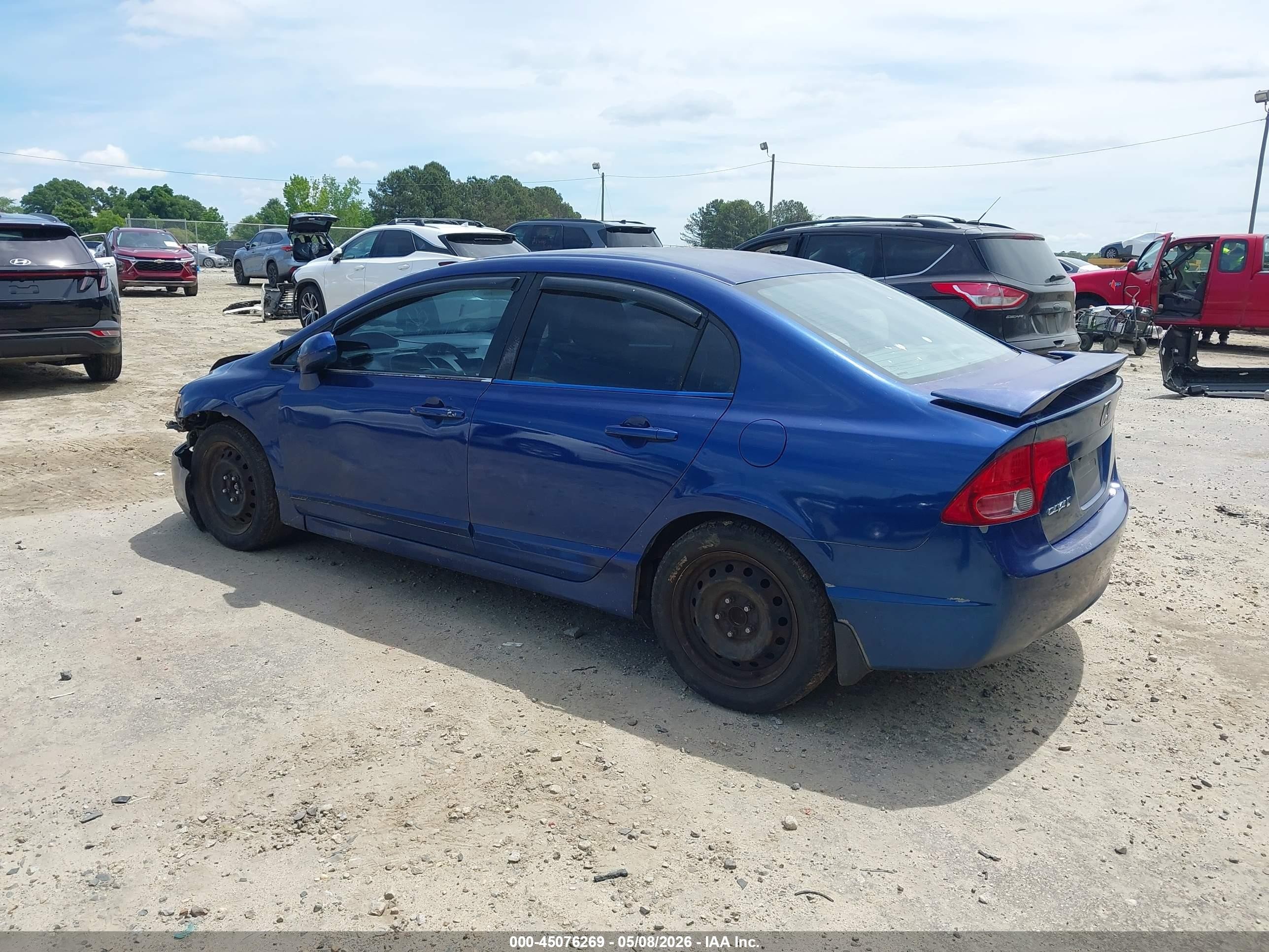 2008 Honda Civic Lx Blue vin: 2HGFA165X8H319866