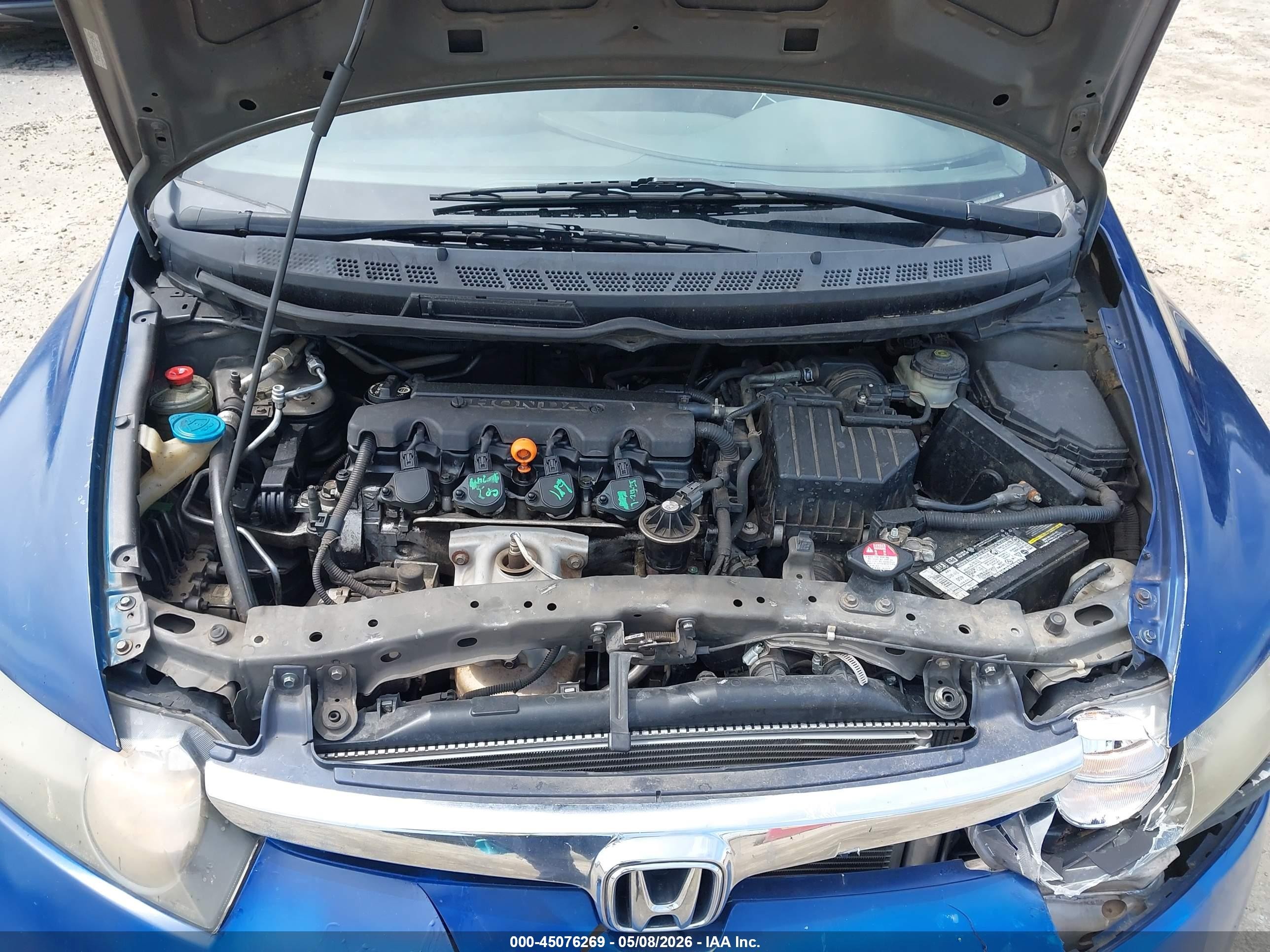 2008 Honda Civic Lx Blue vin: 2HGFA165X8H319866