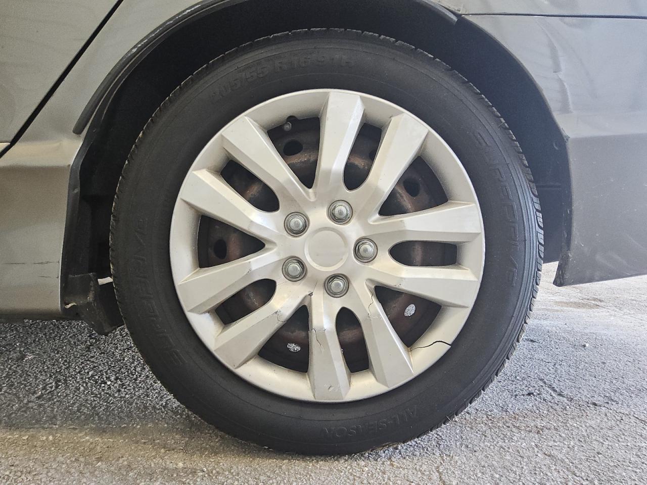 2008 Honda Civic Lx Gray vin: 2HGFA165X8H322394 Damage: Left Rear Wheel Cover, Broken, Replacement Required