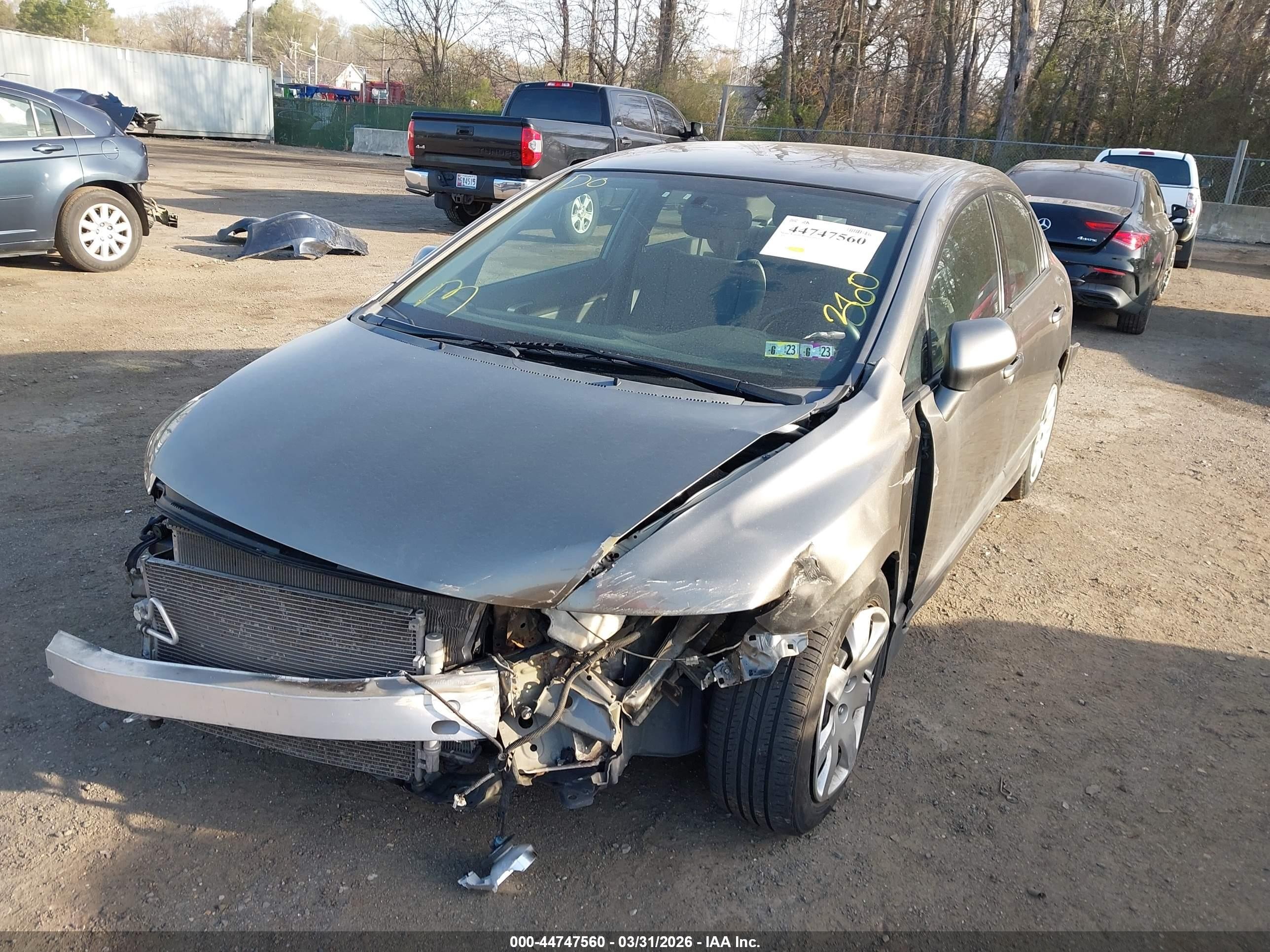 2008 Honda Civic Lx Champagne vin: 2HGFA165X8H333511