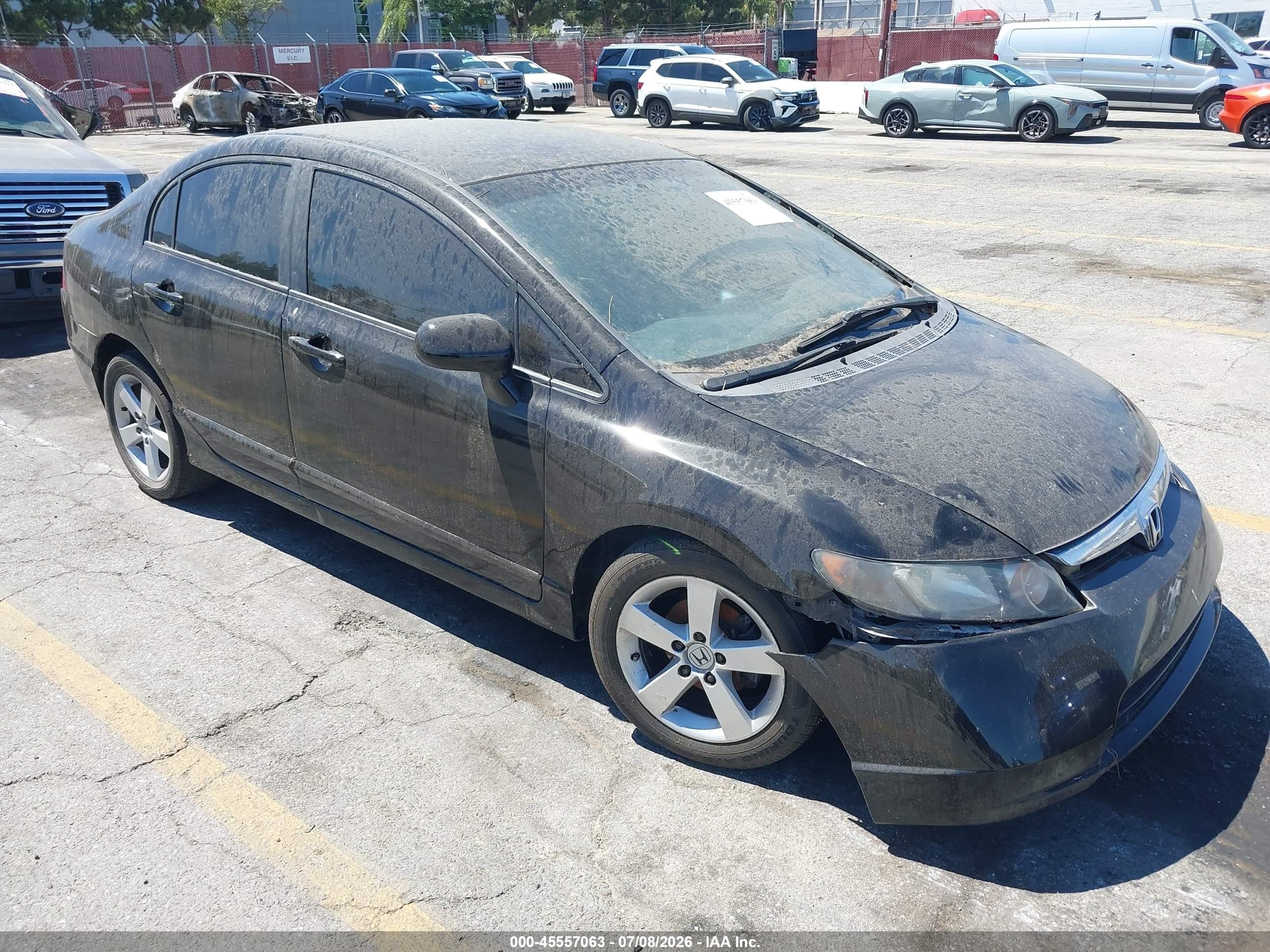 2008 Honda Civic Lx Black vin: 2HGFA165X8H337848