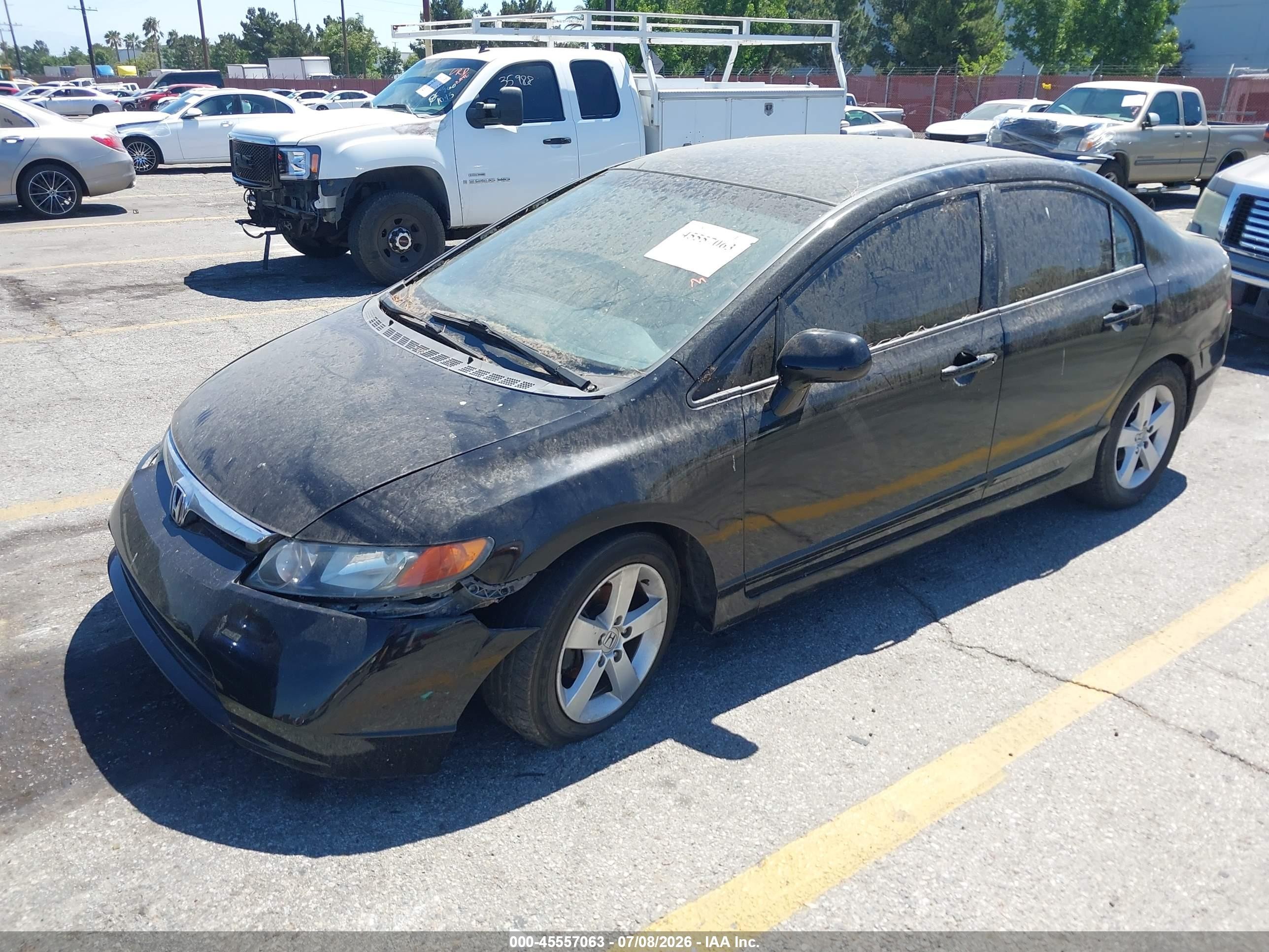 2008 Honda Civic Lx Black vin: 2HGFA165X8H337848