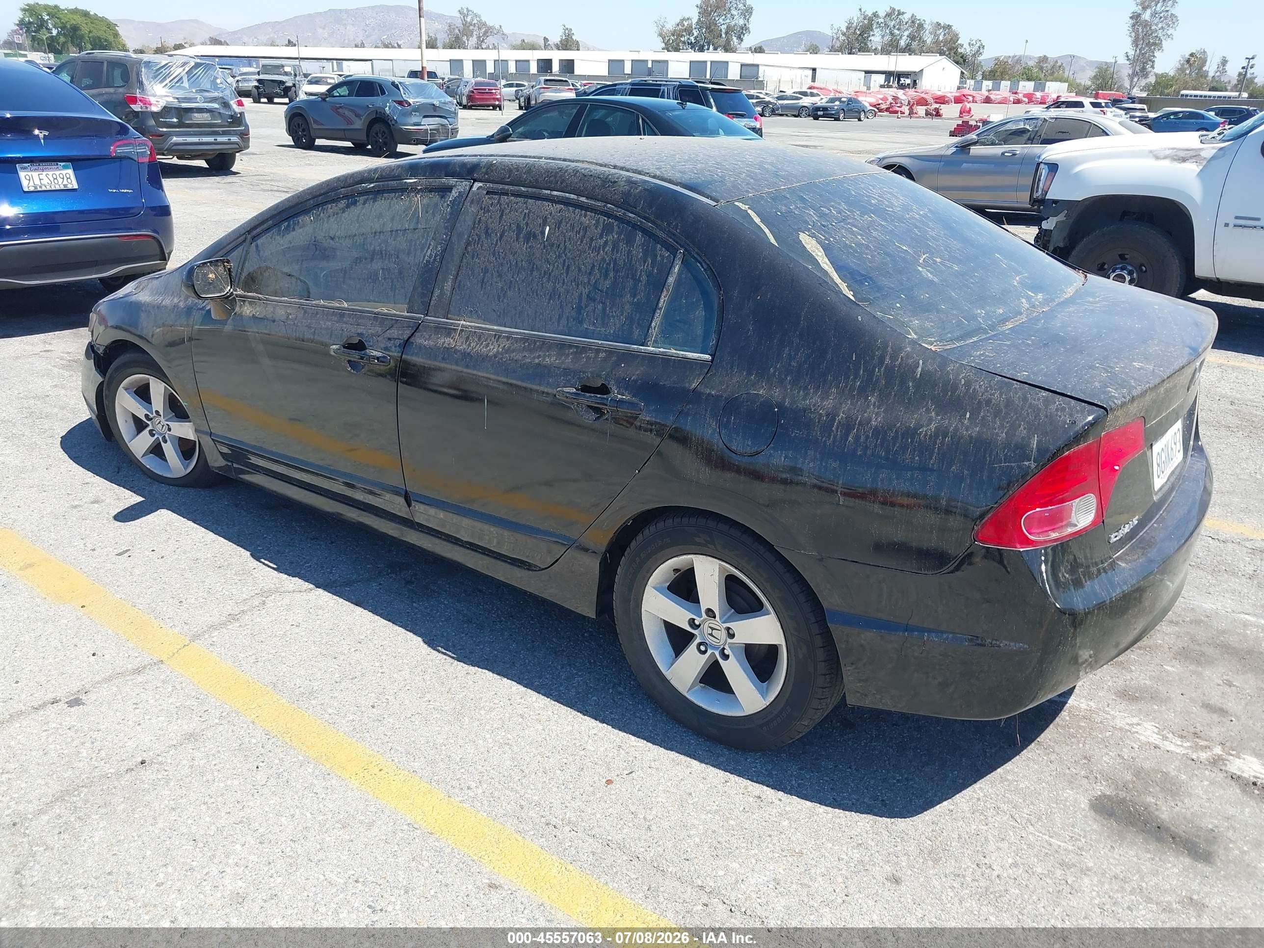 2008 Honda Civic Lx Black vin: 2HGFA165X8H337848