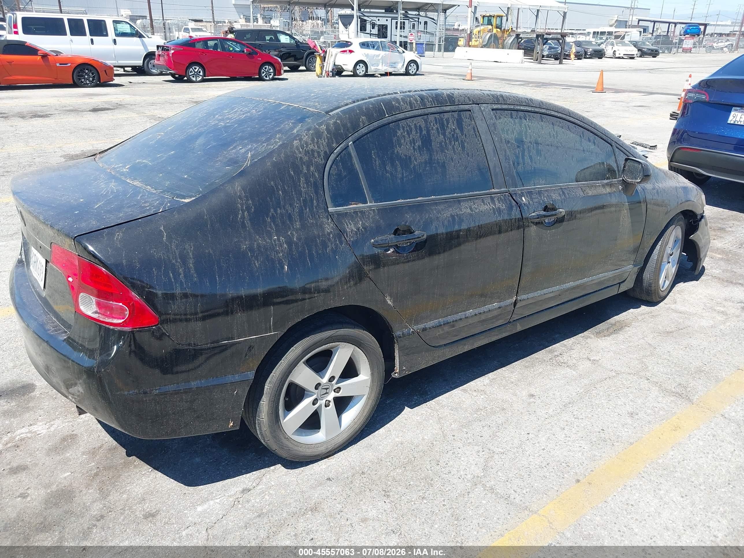 2008 Honda Civic Lx Black vin: 2HGFA165X8H337848