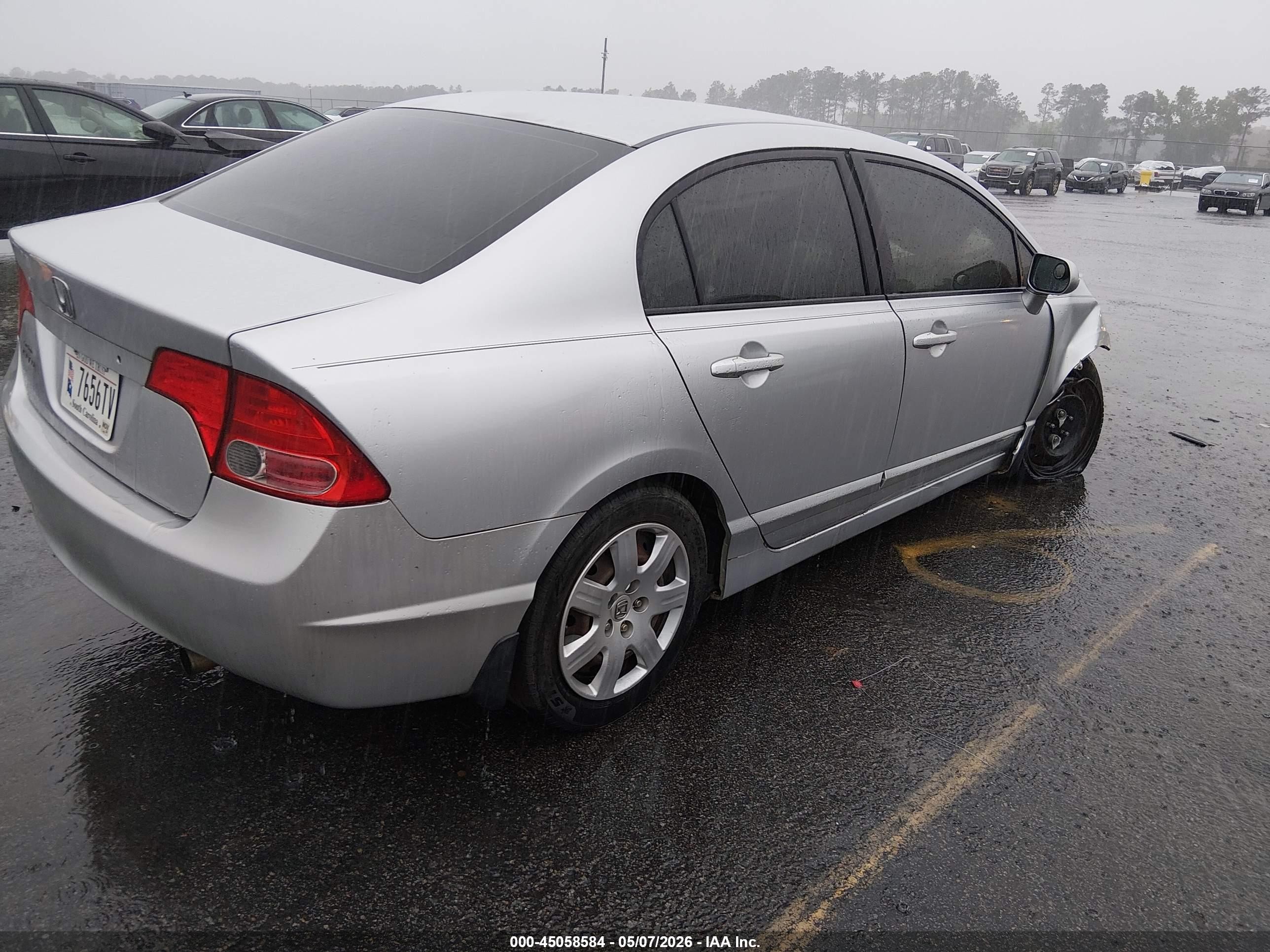2008 Honda Civic Lx Gray vin: 2HGFA165X8H339728