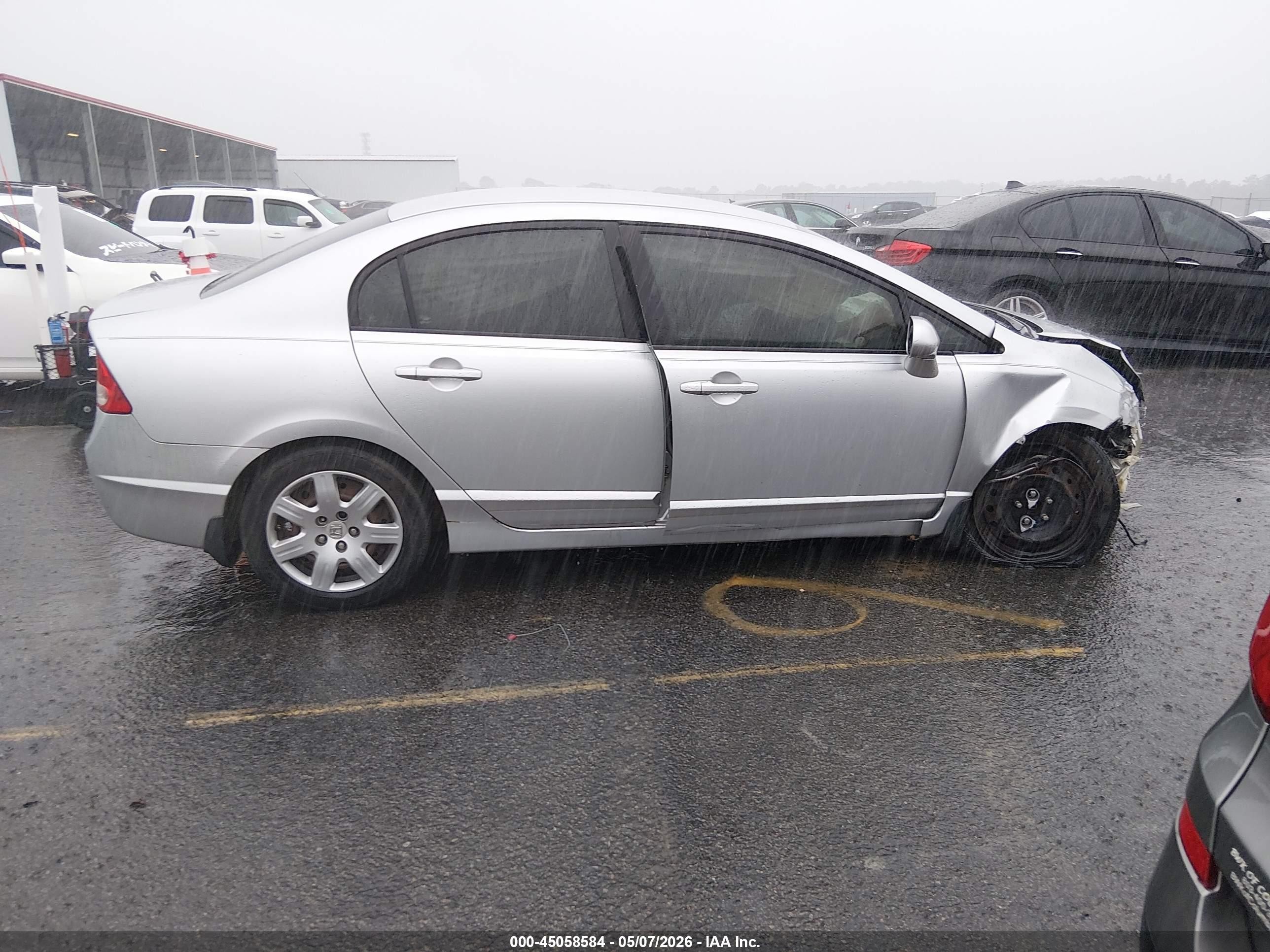 2008 Honda Civic Lx Gray vin: 2HGFA165X8H339728