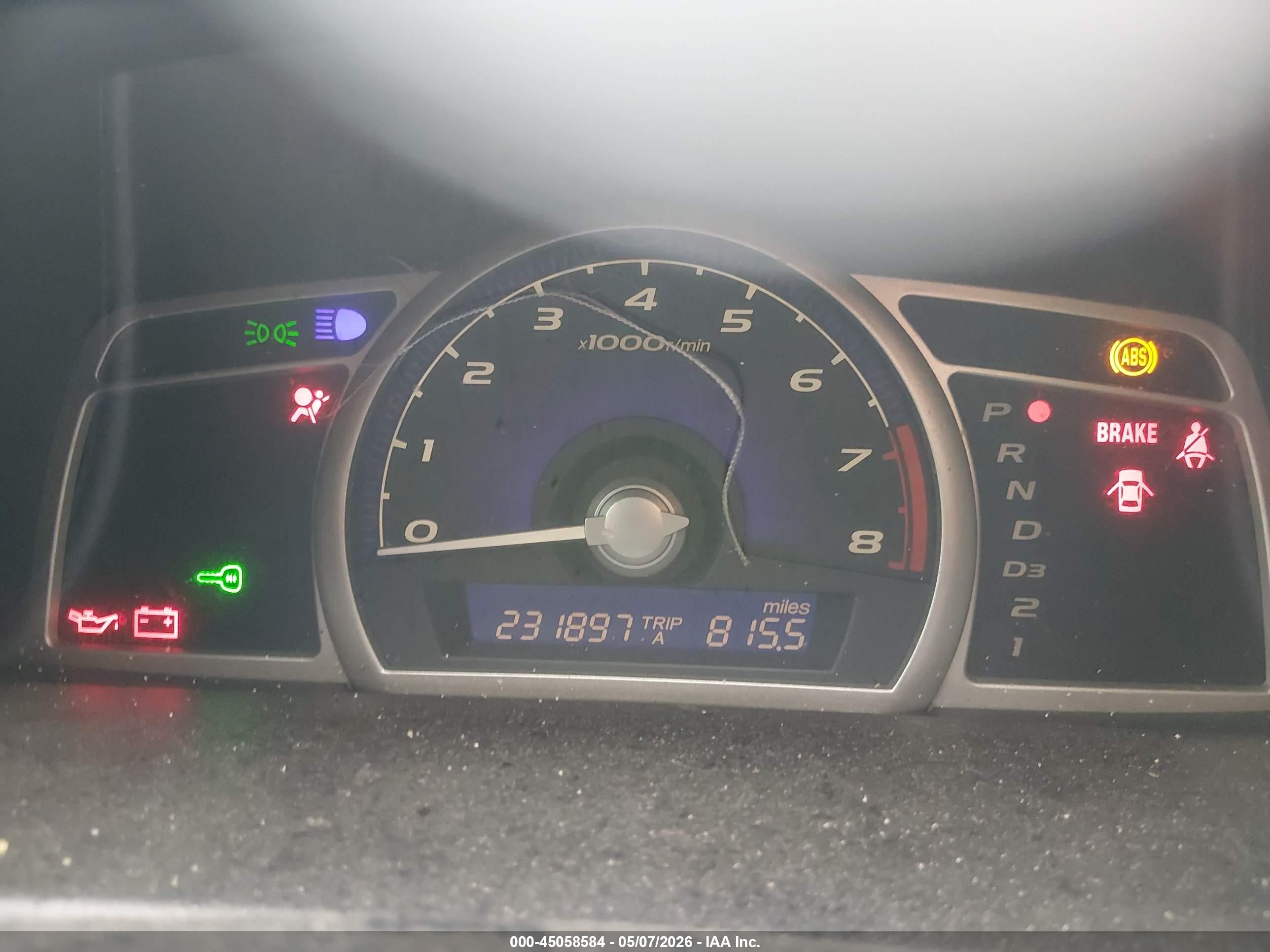 2008 Honda Civic Lx Gray vin: 2HGFA165X8H339728