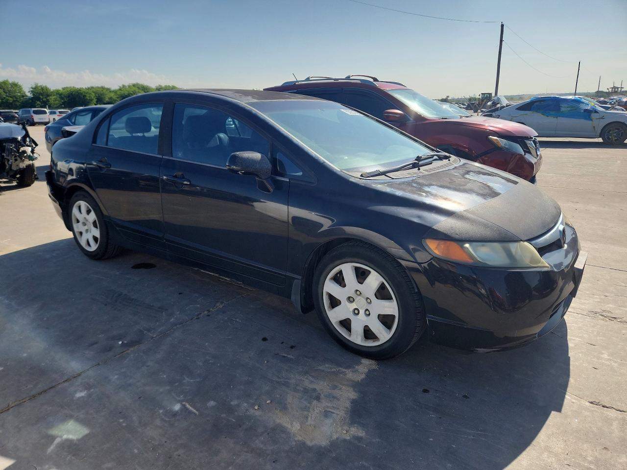 2008 Honda Civic Lx Черный vin: 2HGFA165X8H357730