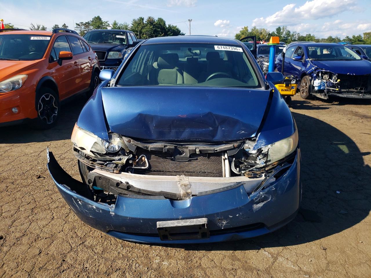 2008 Honda Civic Lx Blue vin: 2HGFA165X8H508453