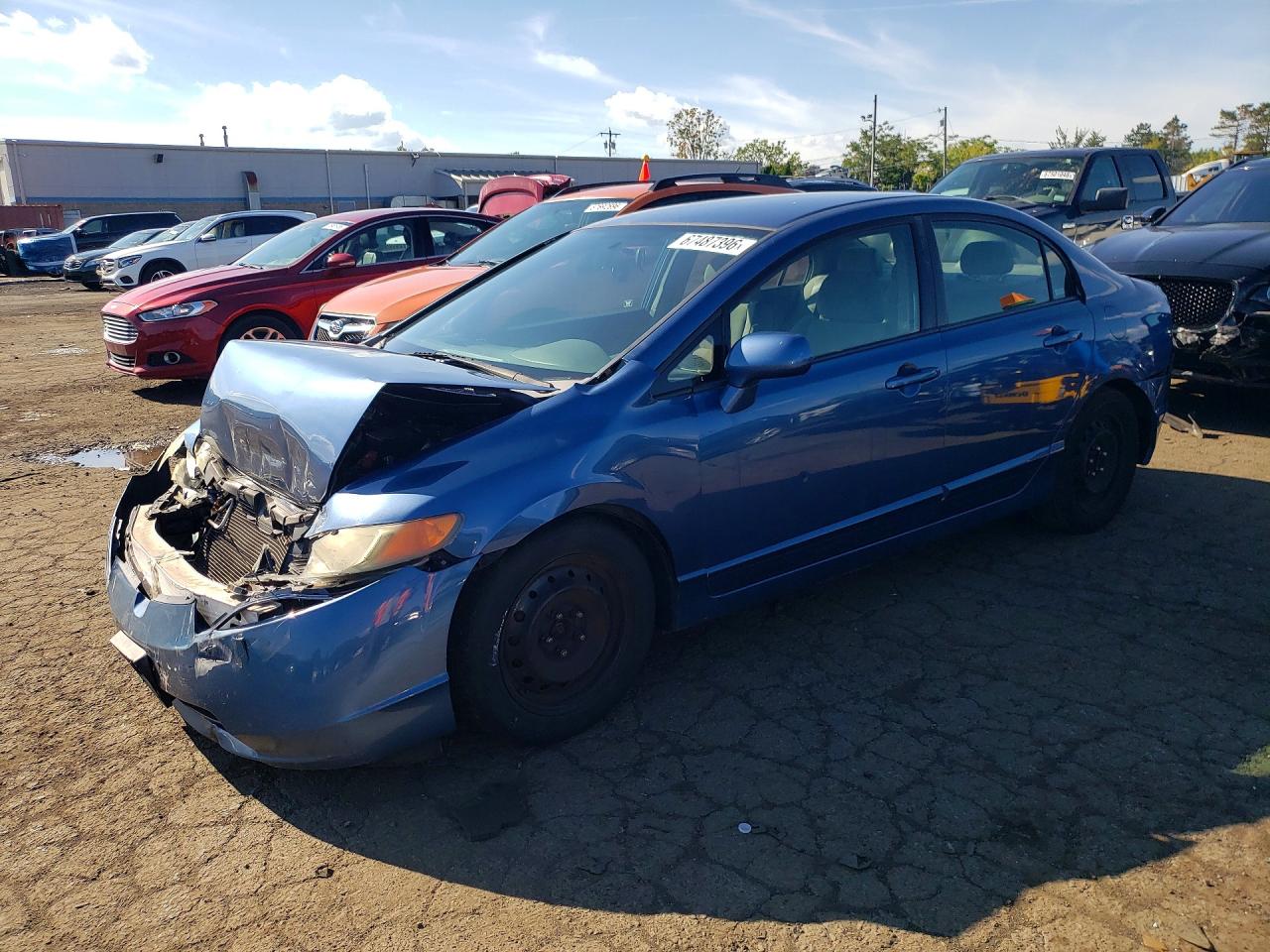 2008 Honda Civic Lx Blue vin: 2HGFA165X8H508453