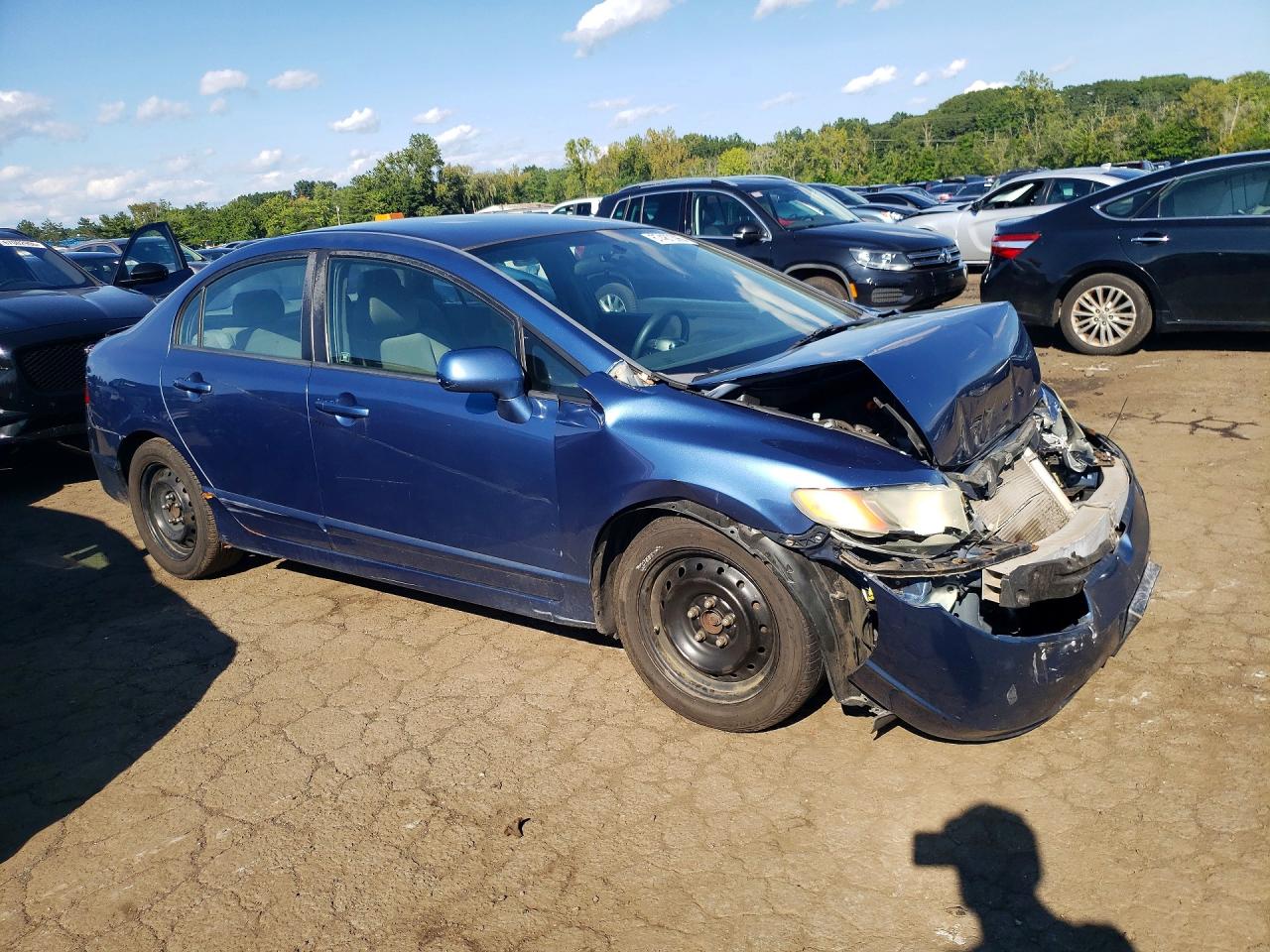 2008 Honda Civic Lx Blue vin: 2HGFA165X8H508453
