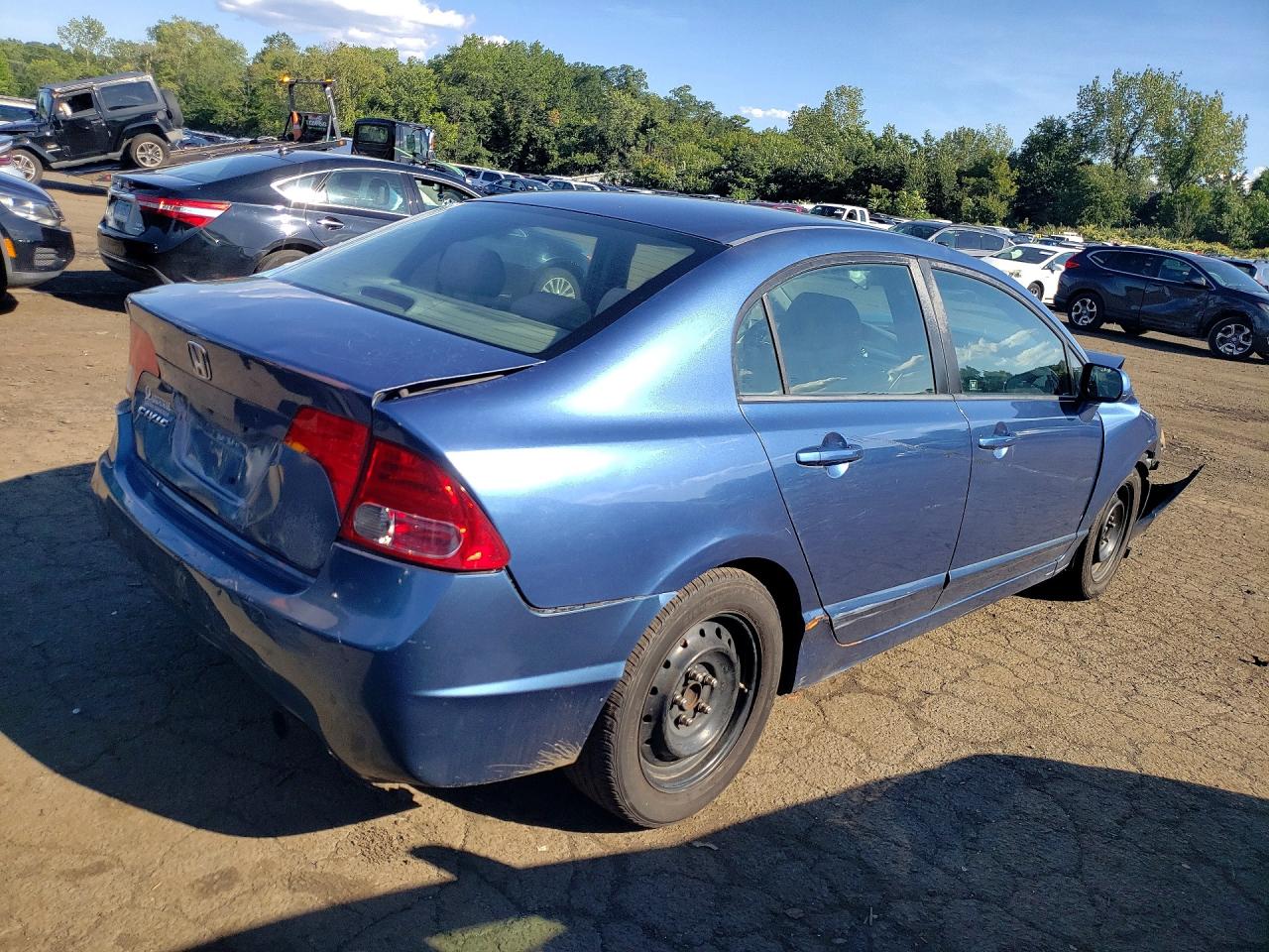 2008 Honda Civic Lx Blue vin: 2HGFA165X8H508453