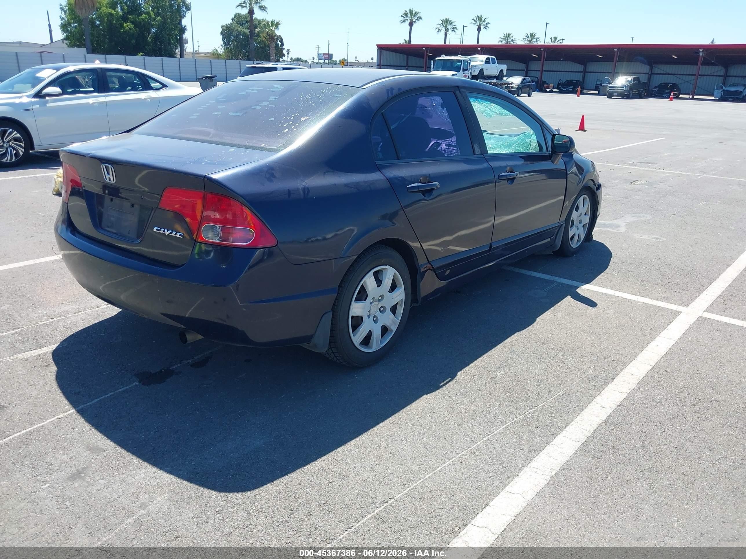 2008 Honda Civic Lx Blue vin: 2HGFA165X8H512020