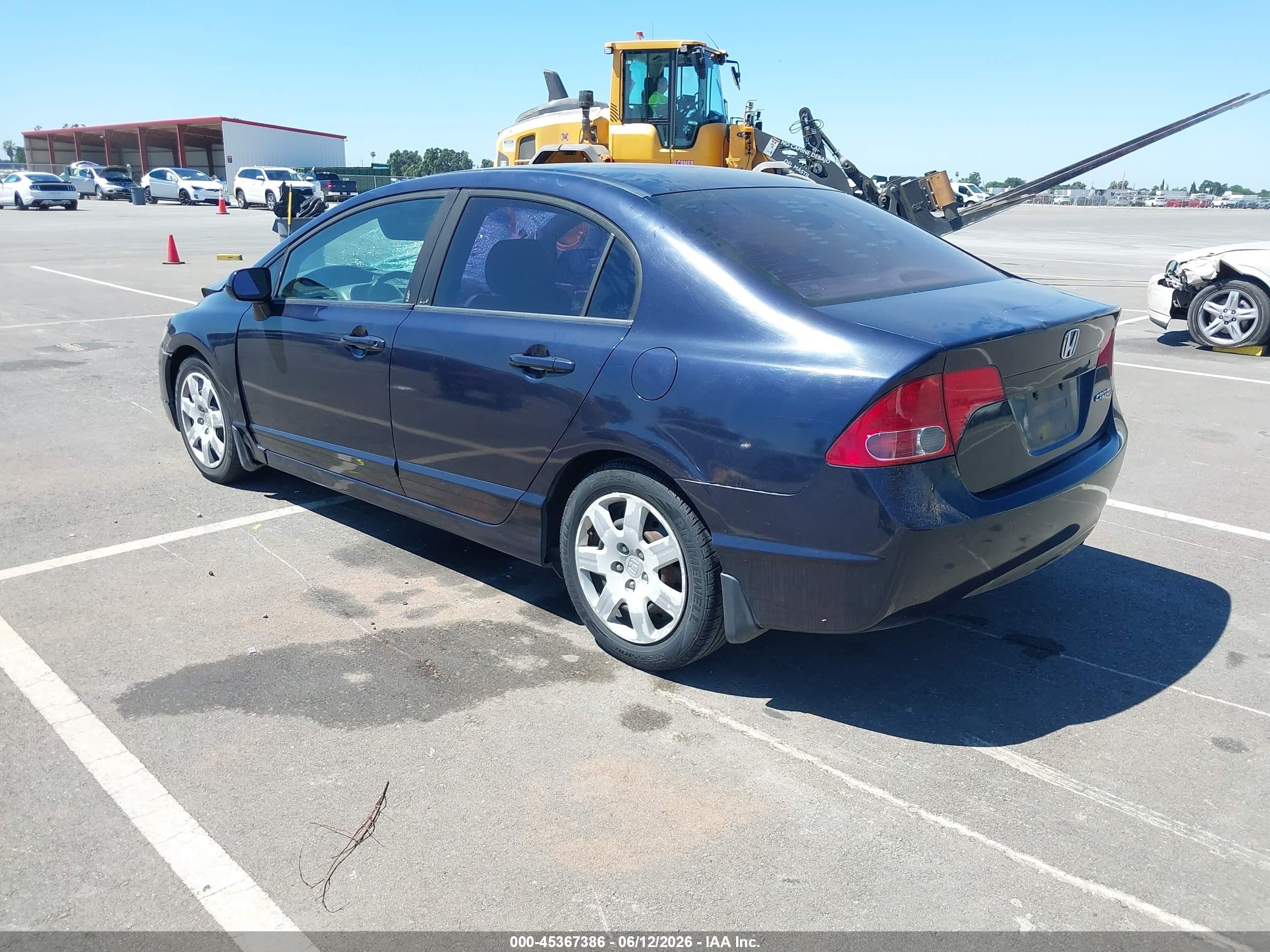 2008 Honda Civic Lx Blue vin: 2HGFA165X8H512020