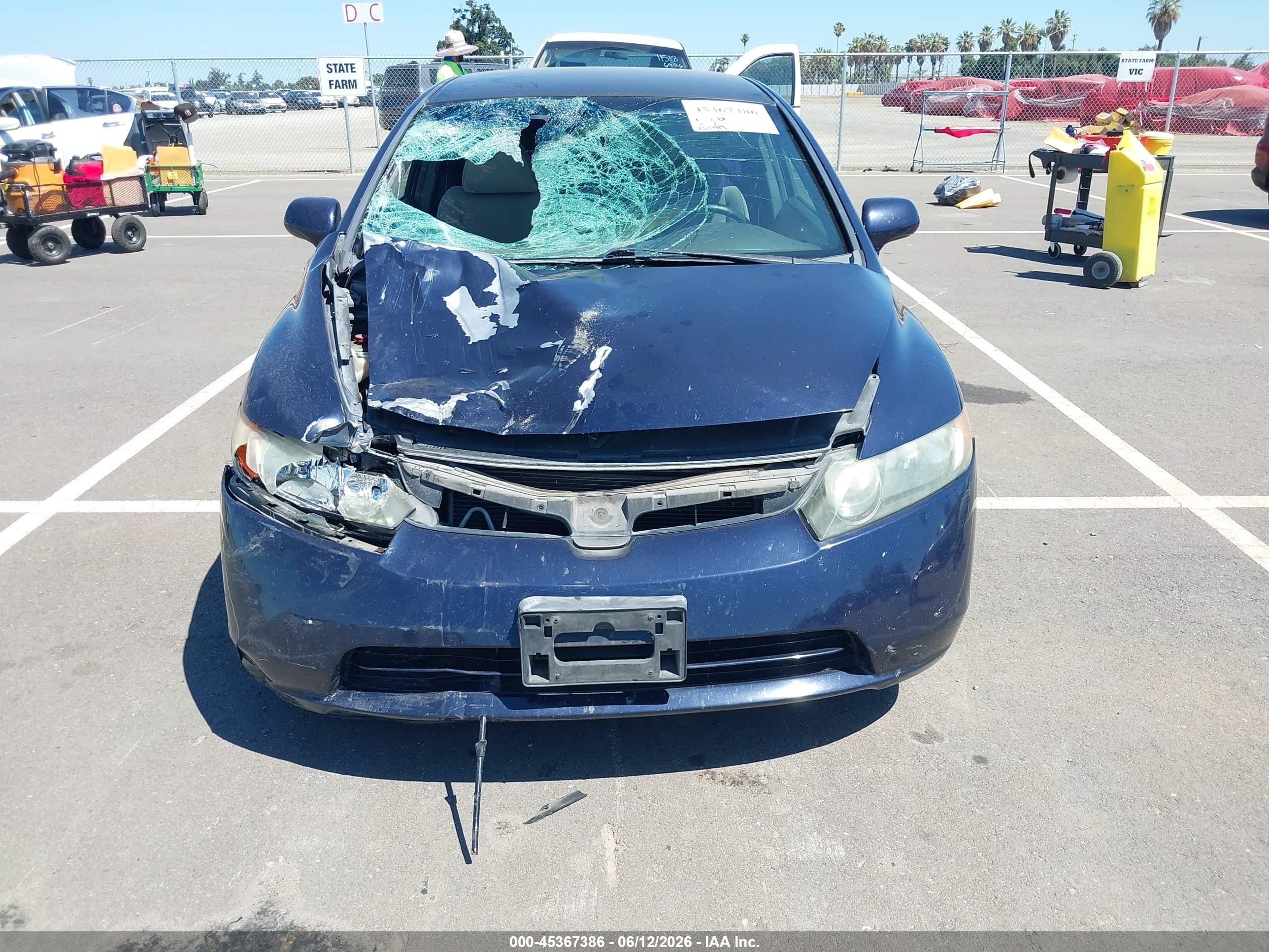 2008 Honda Civic Lx Blue vin: 2HGFA165X8H512020