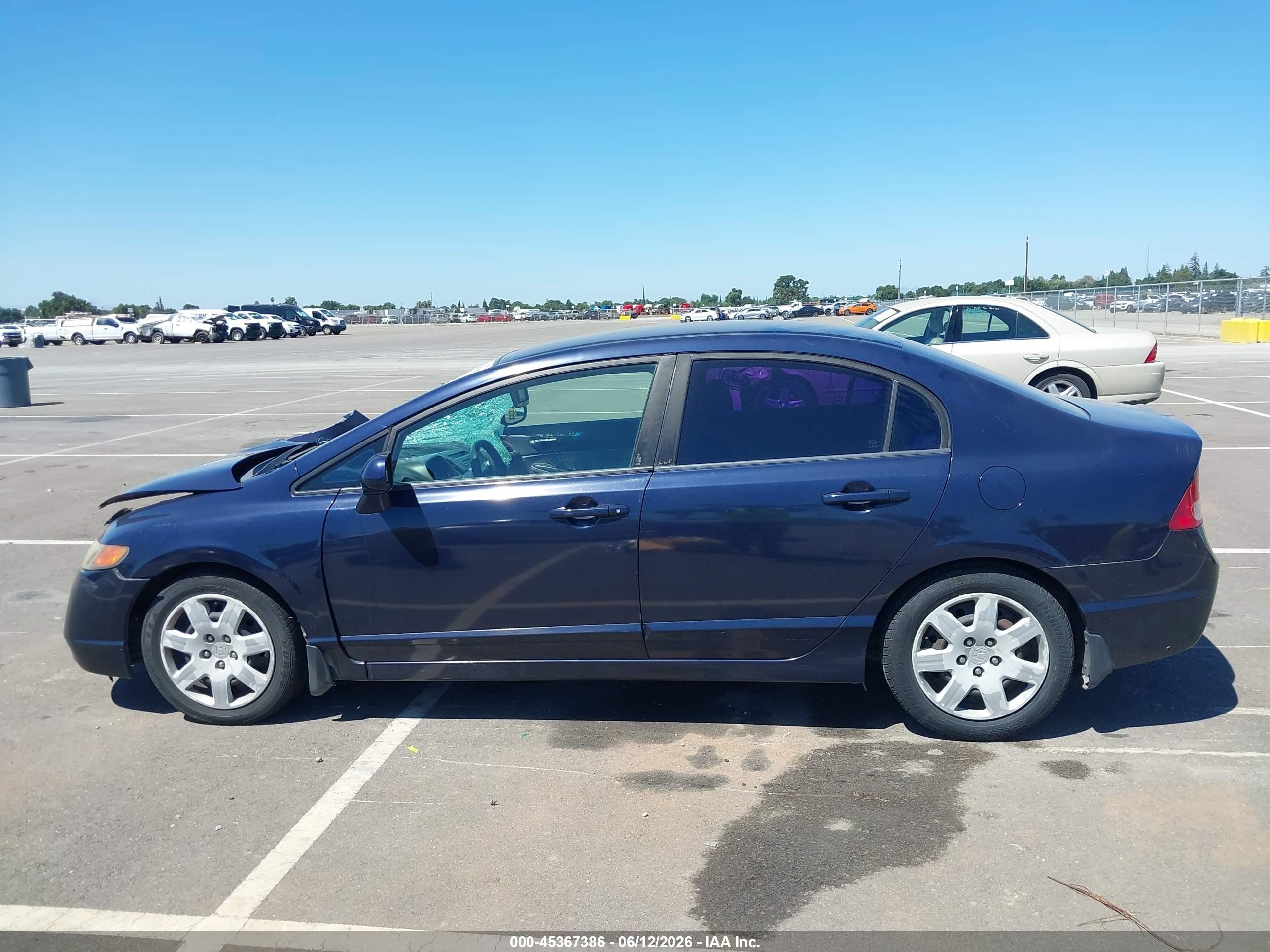 2008 Honda Civic Lx Blue vin: 2HGFA165X8H512020