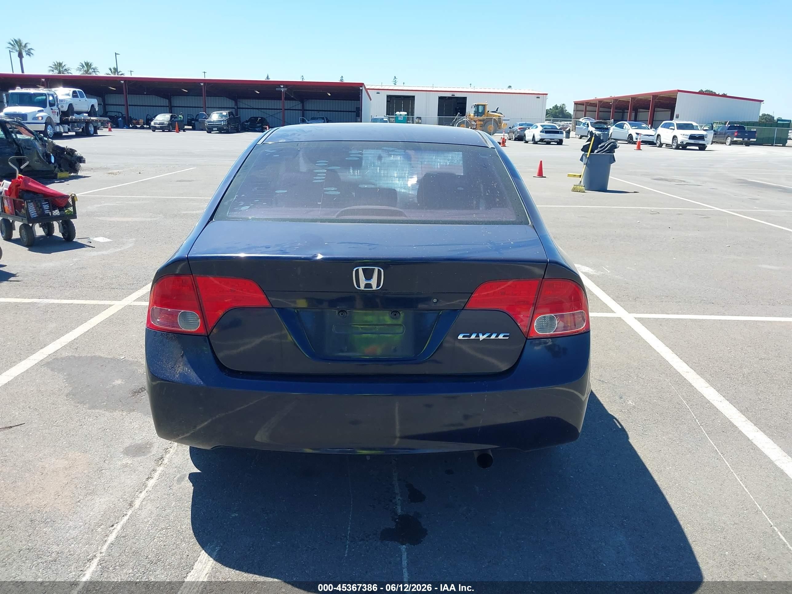 2008 Honda Civic Lx Blue vin: 2HGFA165X8H512020