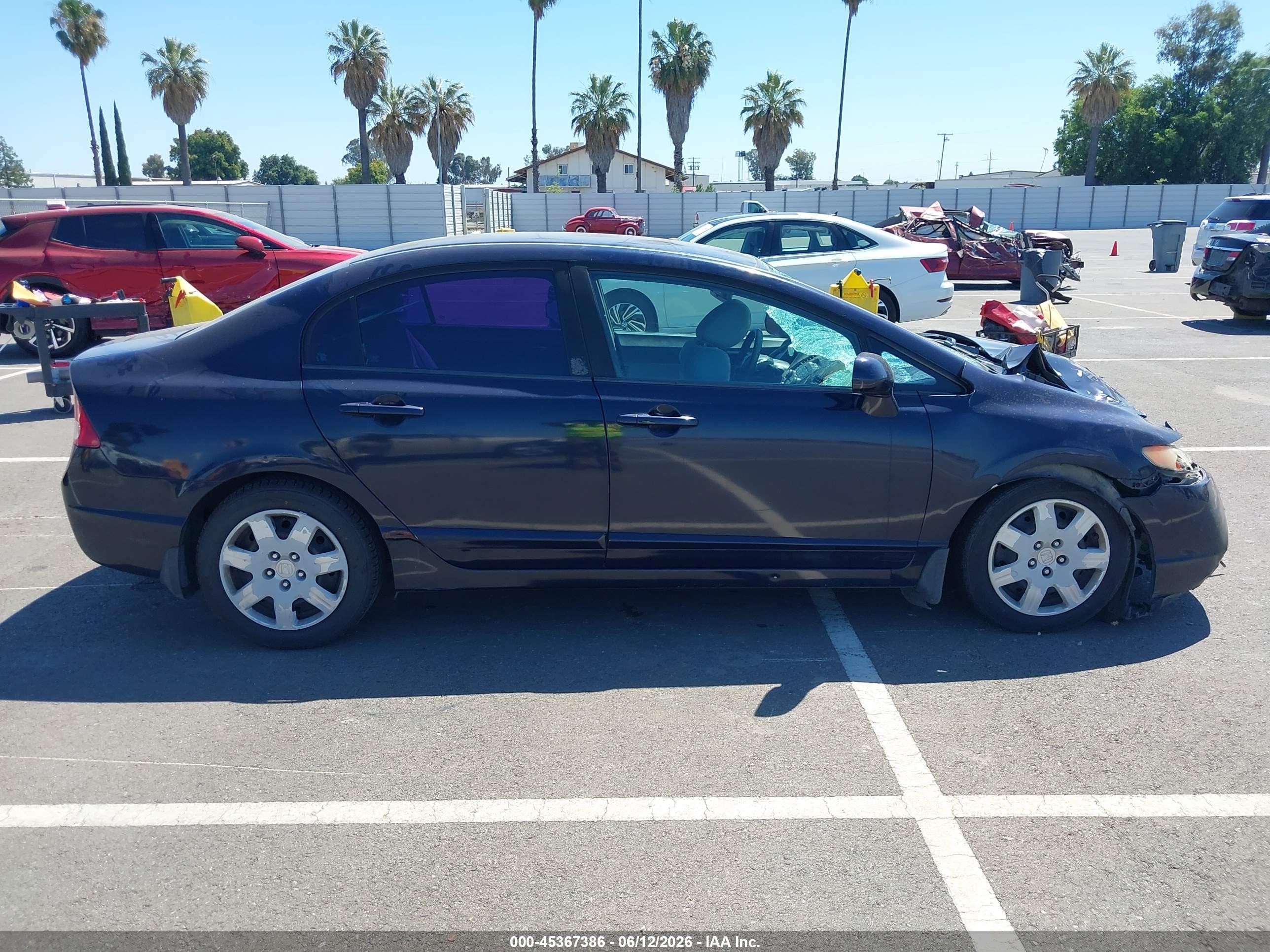 2008 Honda Civic Lx Blue vin: 2HGFA165X8H512020