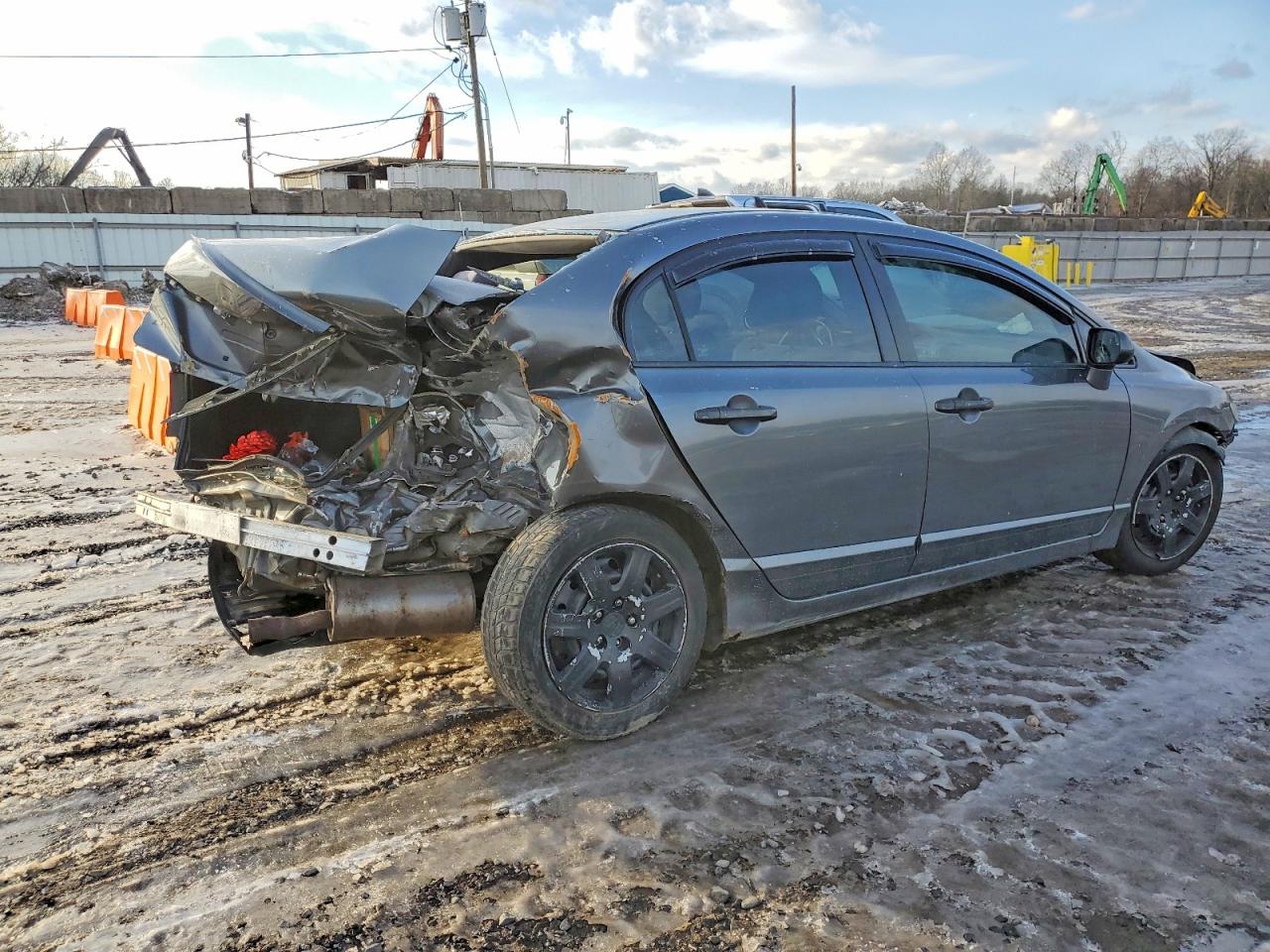 2009 Hond Civic Lx Gray vin: 2HGFA165X9H348902